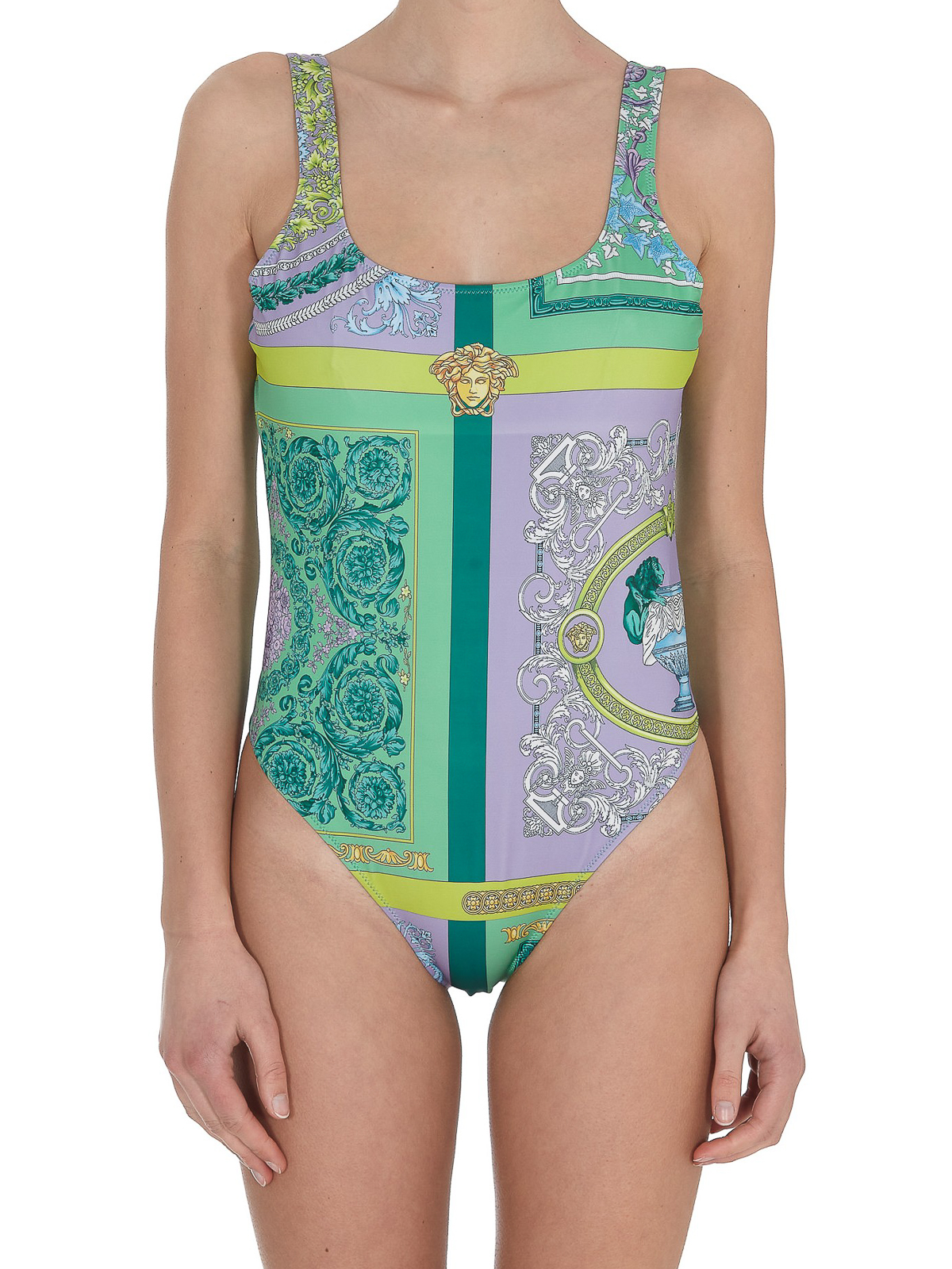 oogopslag Fabriek Gemarkeerd One-piece Versace - Nylon one-piece swimsuit with Medusa print -  ABD400001F003805L000