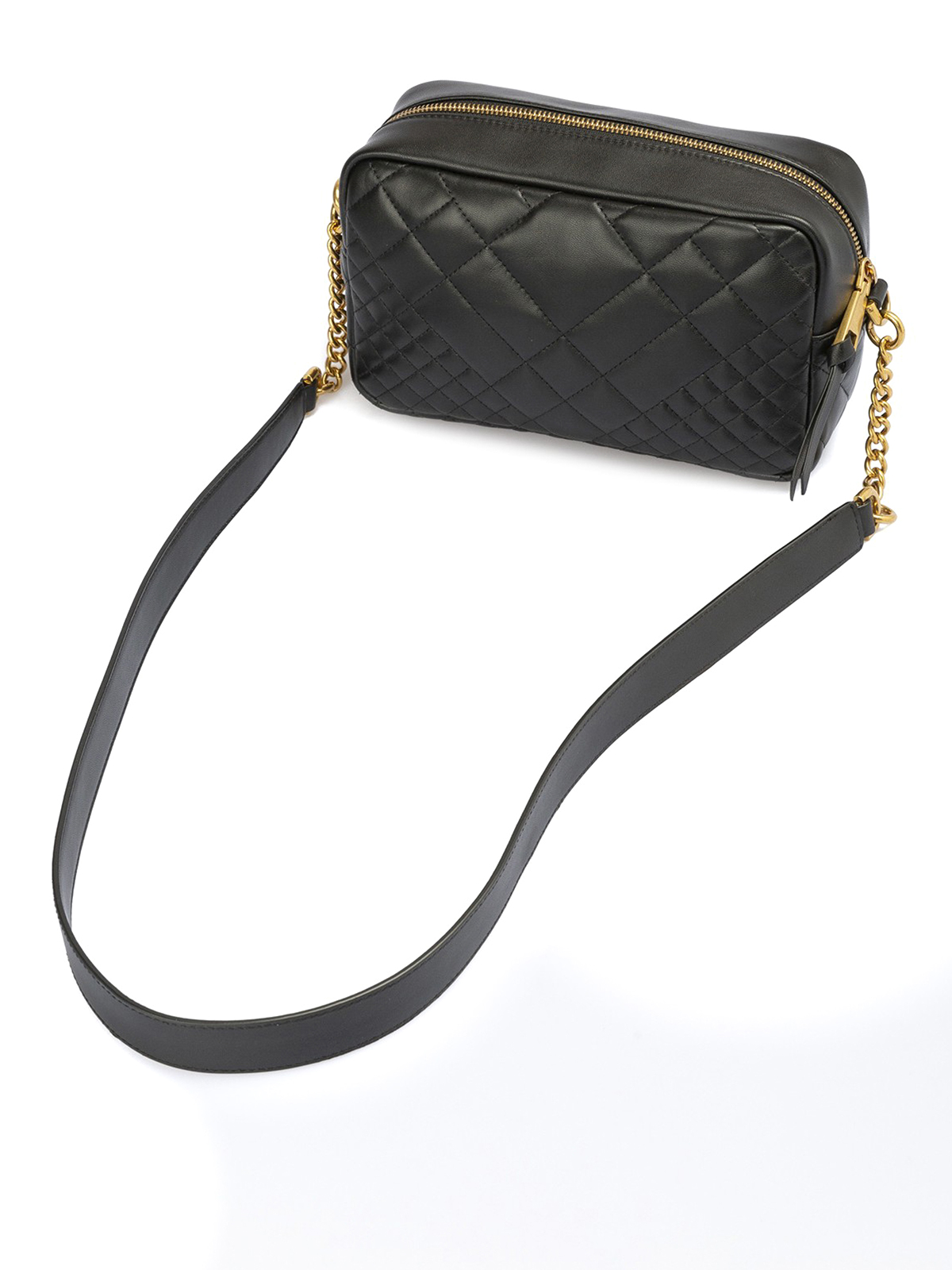 black quilted leather purse