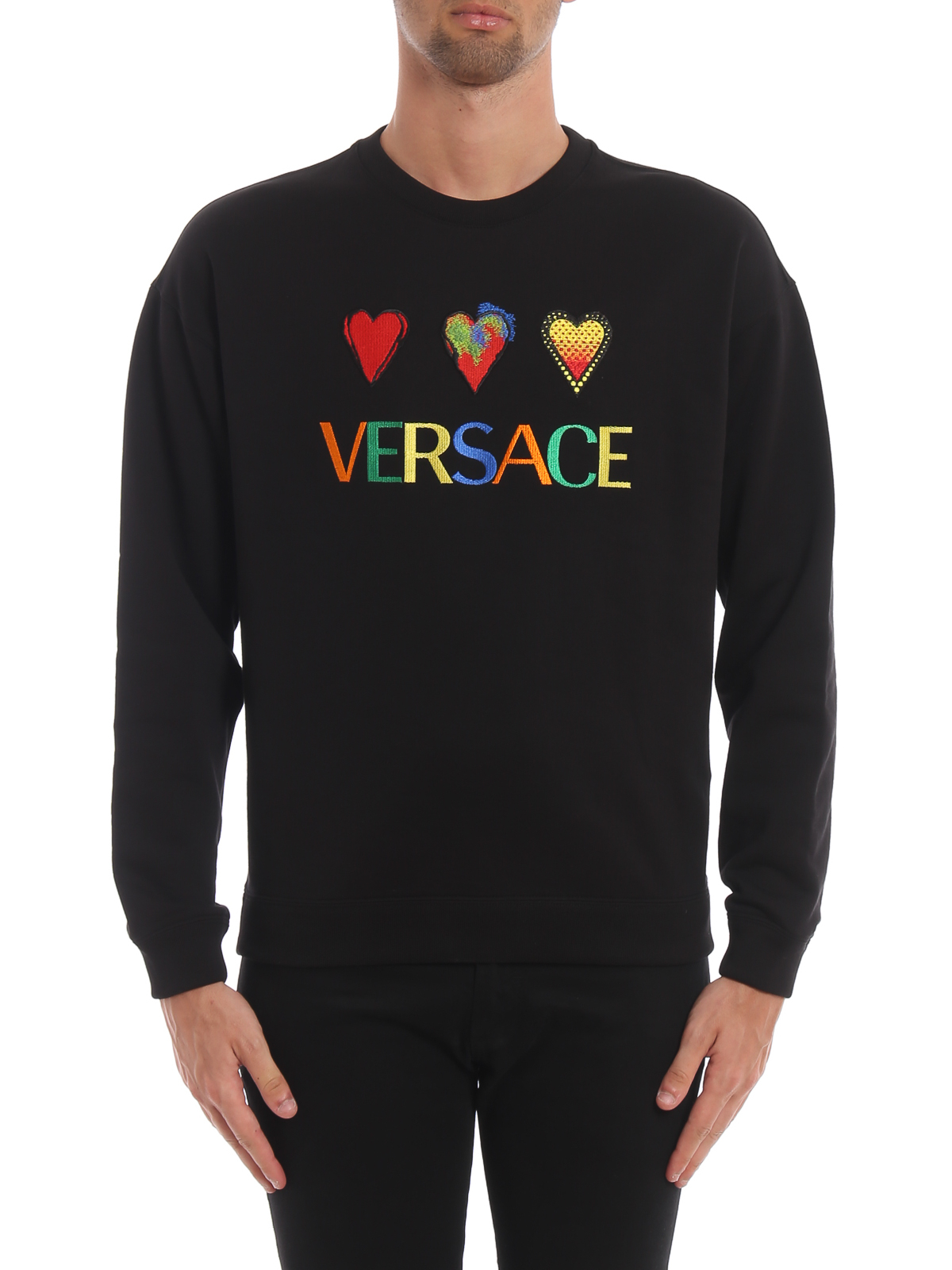 versace embroidered sweater shirt