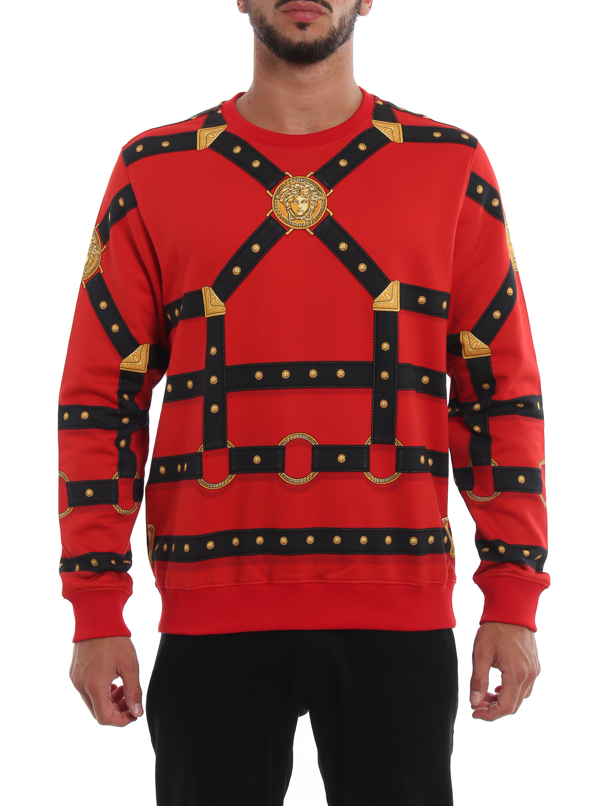 red versace sweatshirt