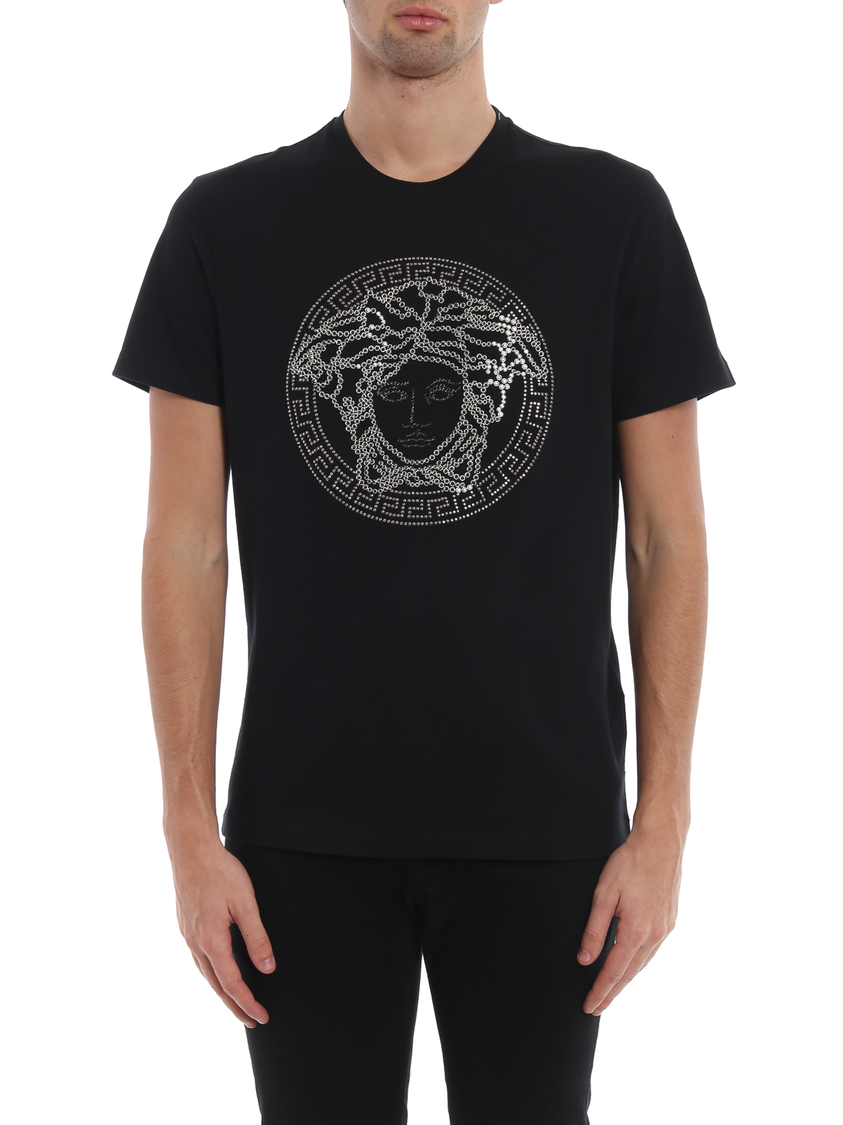 Versace - Crystal Medusa Head T-shirt - t-shirts - A78902A224620A946