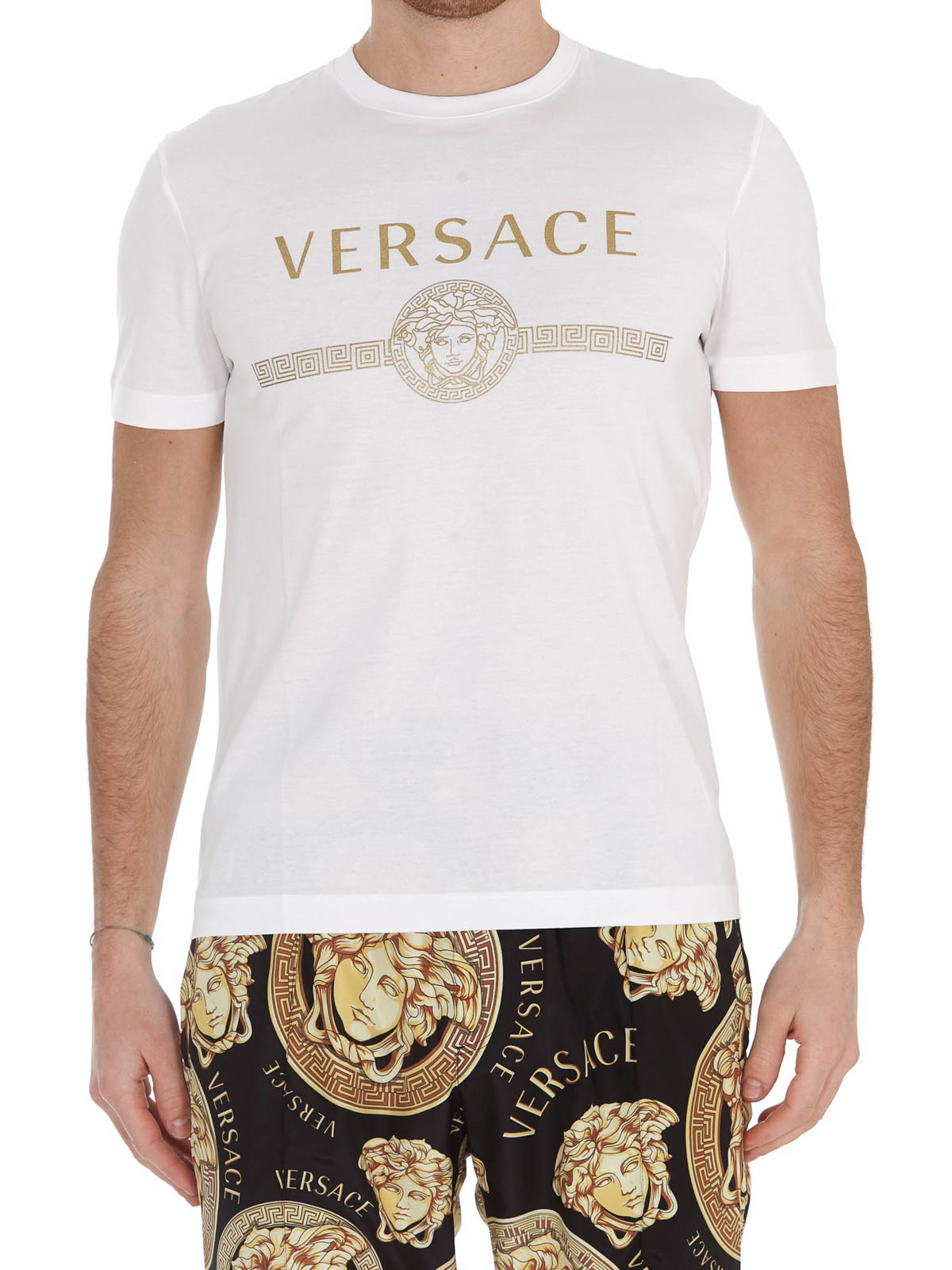 T-shirts Versace - Golden logo T-shirt - A87573A228806A2088 | iKRIX.com