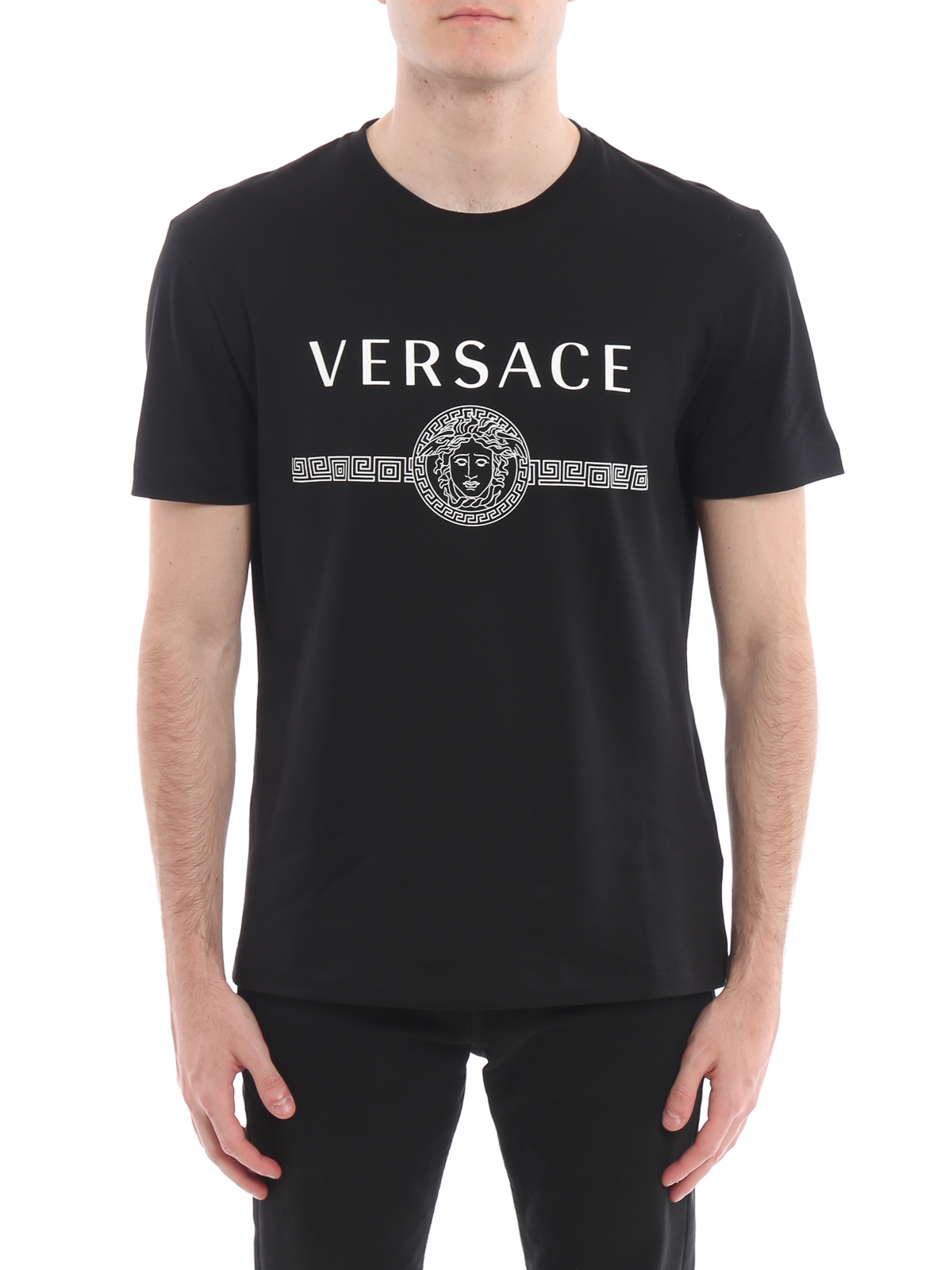 versace logo print t shirt
