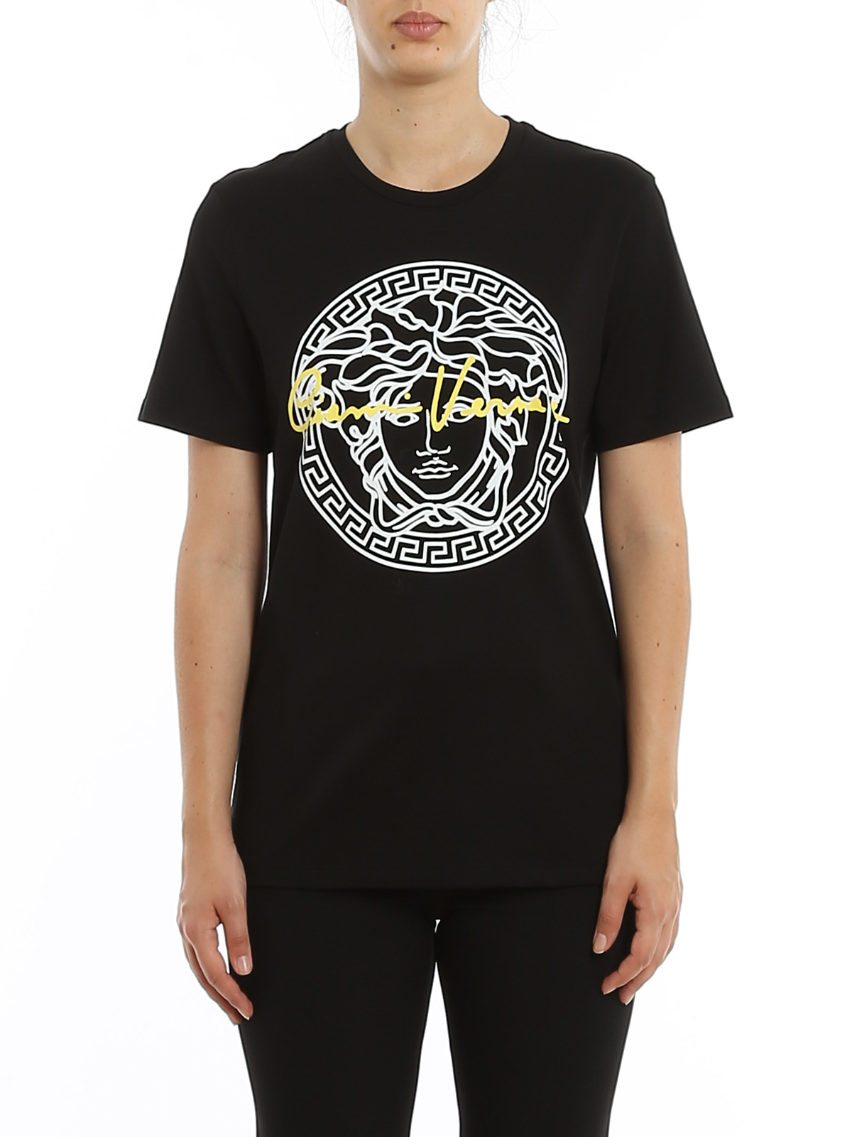 T-shirts Versace - Medusa Head print cotton T-shirt - A87456A228806A3116