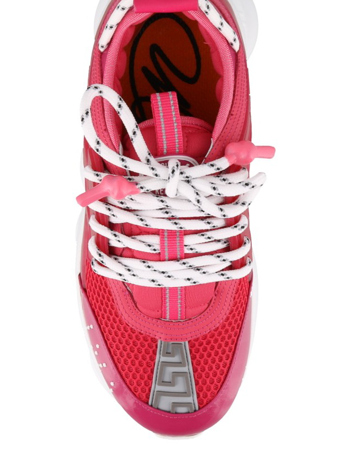 versace chain reaction sneakers pink
