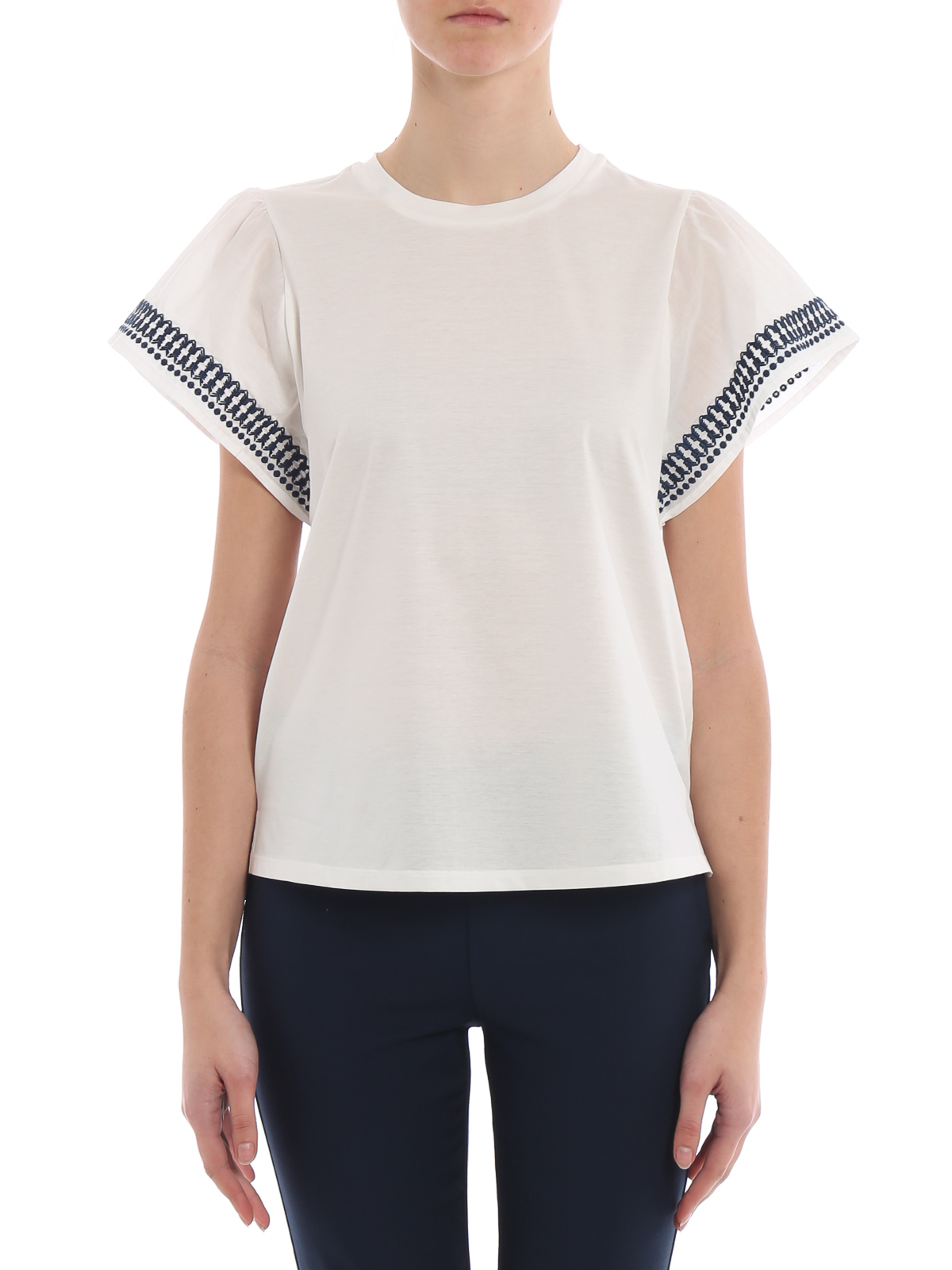 T-shirts Weekend Max Mara - Cerchio embroidered T-shirt - 594110916002