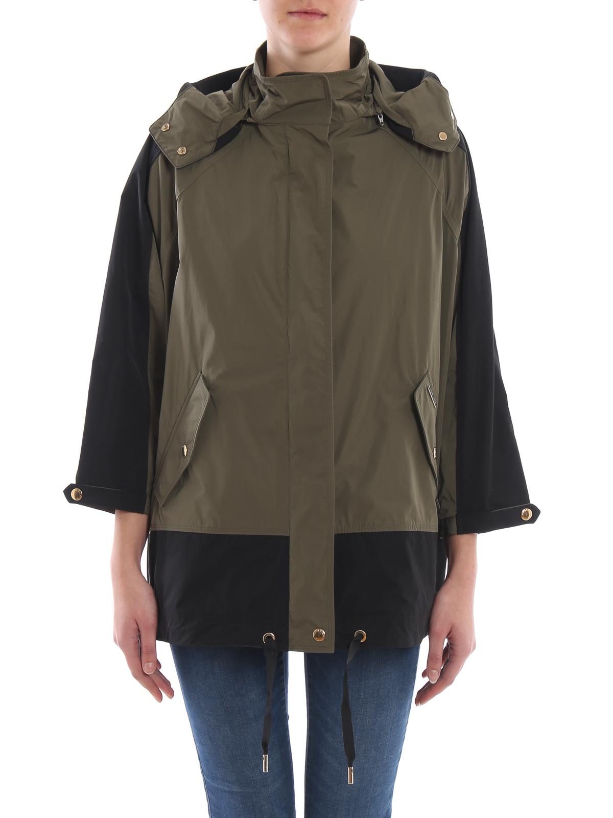 Casual jackets Woolrich - Beaver army green and black anorak 
