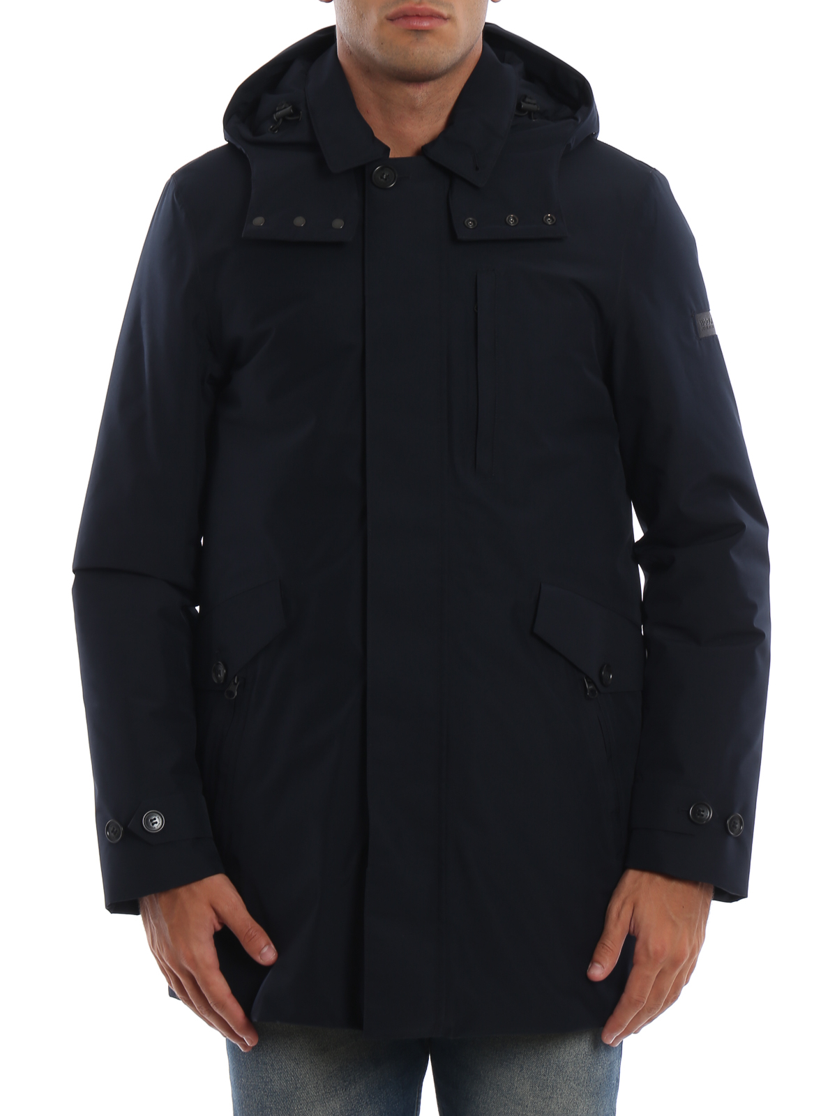 Padded coats Woolrich - Dark blue Goretex Paddock coat - WOCPS2687GT023333