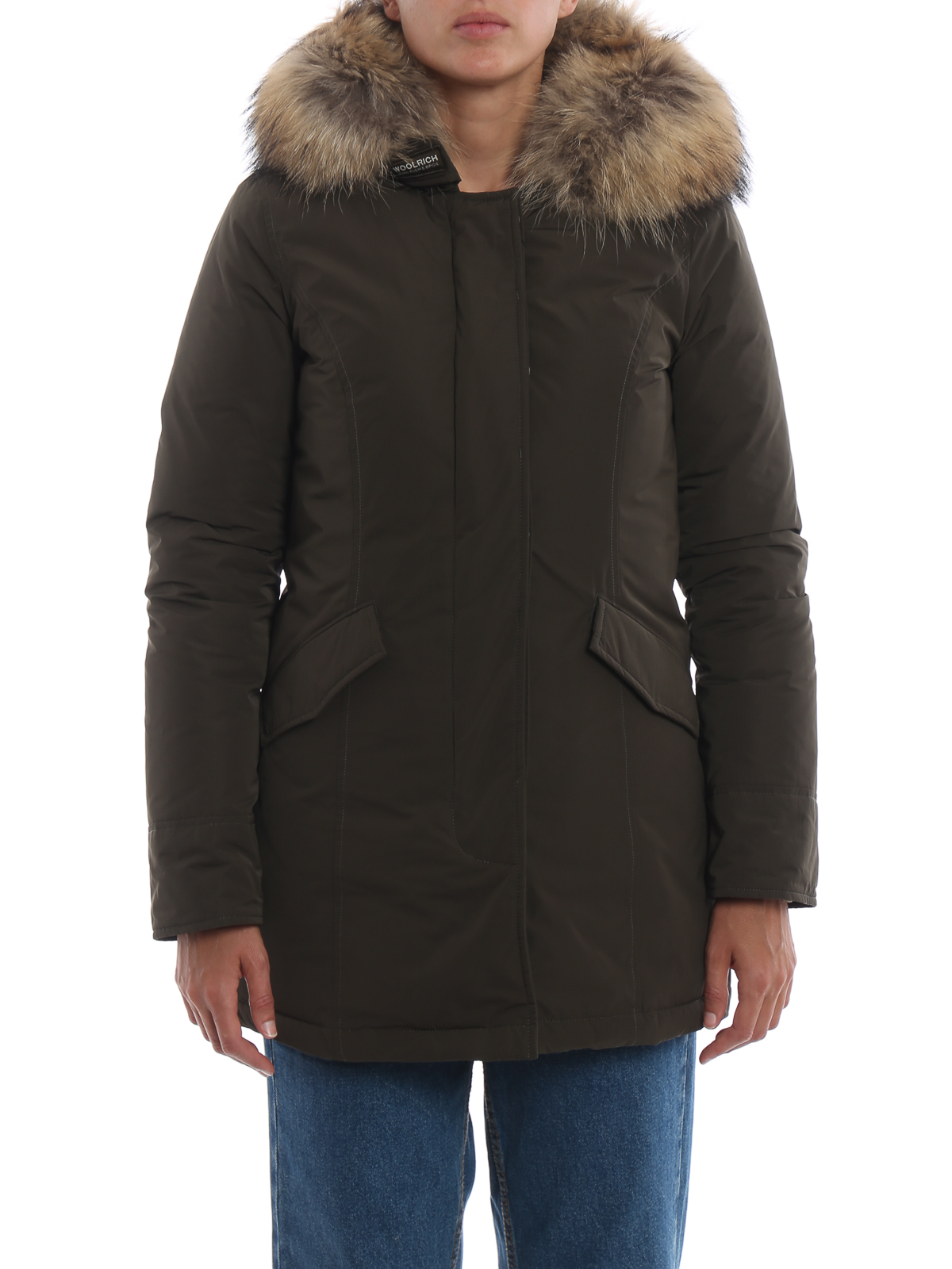 Padded coats Woolrich - Luxury Arctic army green padded coat ...
