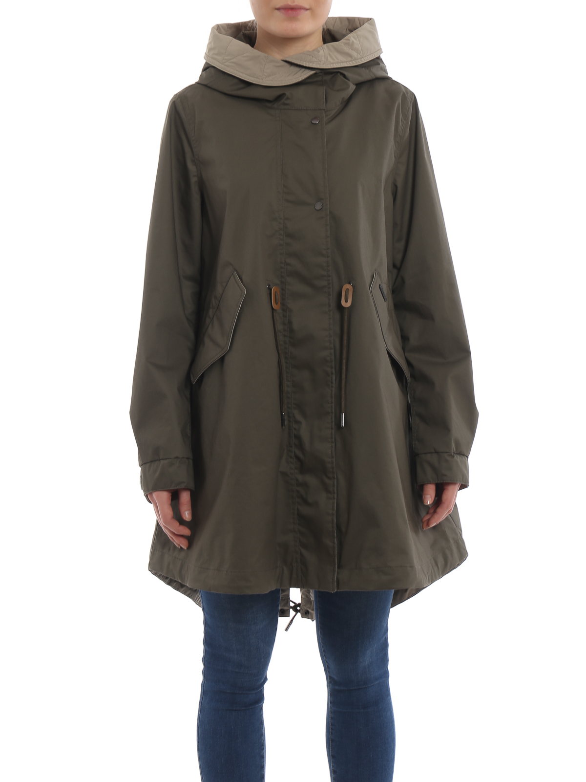 Woolrich Army Green Cotton Over Parka پارکا Wwcps2716ut