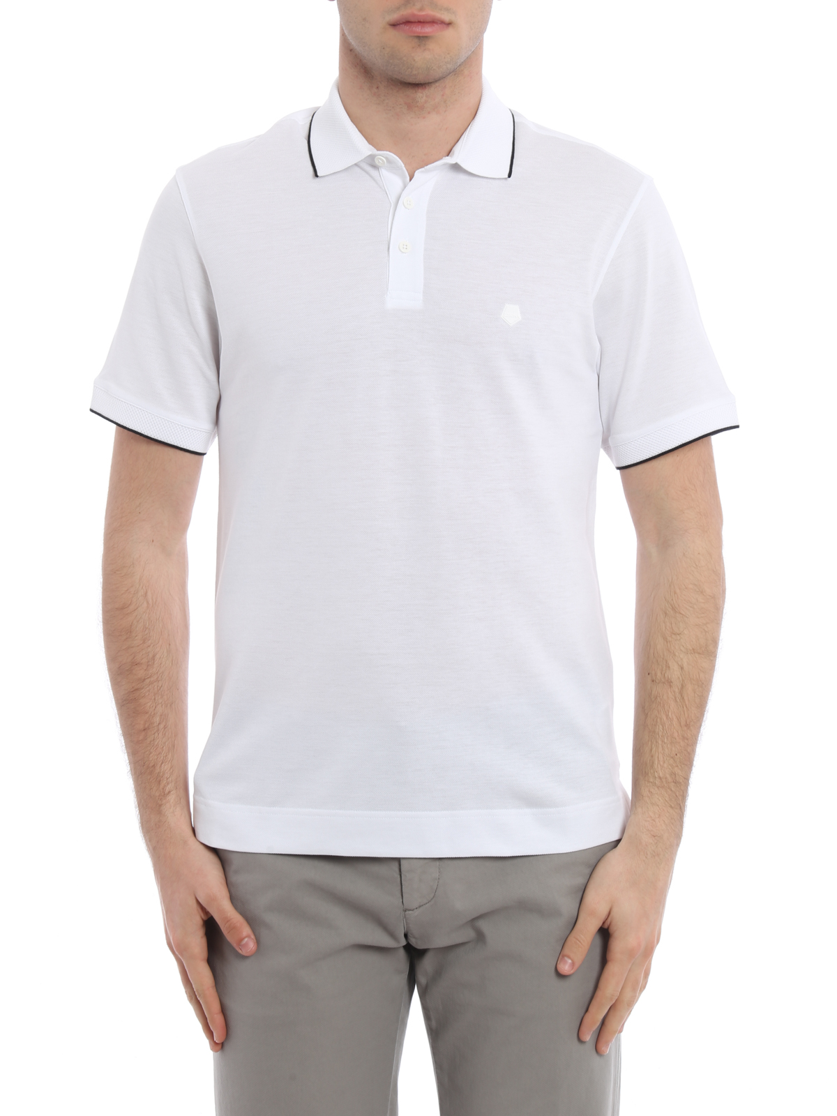 Polo shirts Z Zegna - Cotton pique polo shirt - VM340ZZ600N00 | iKRIX.com