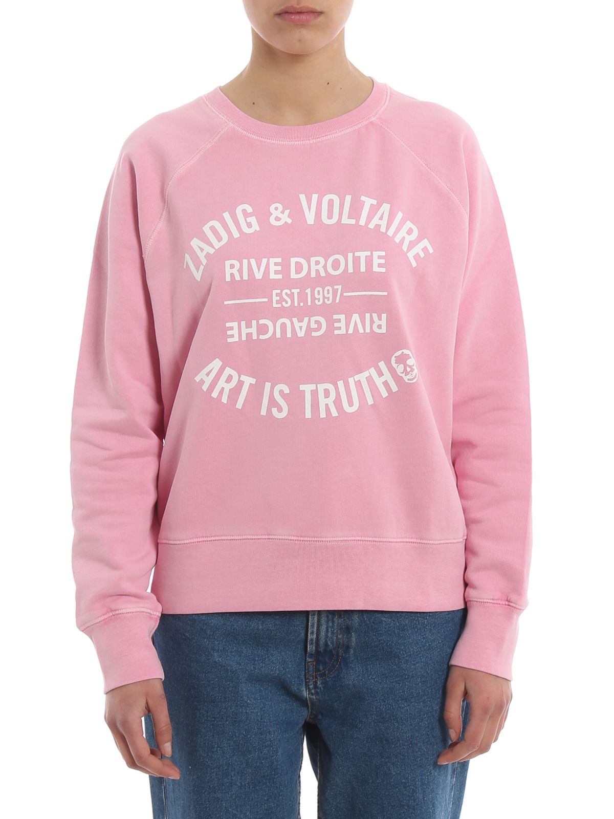 Zadig&Voltaire - Upper Blason pink sweatshirt - Sweatshirts & Sweaters ...