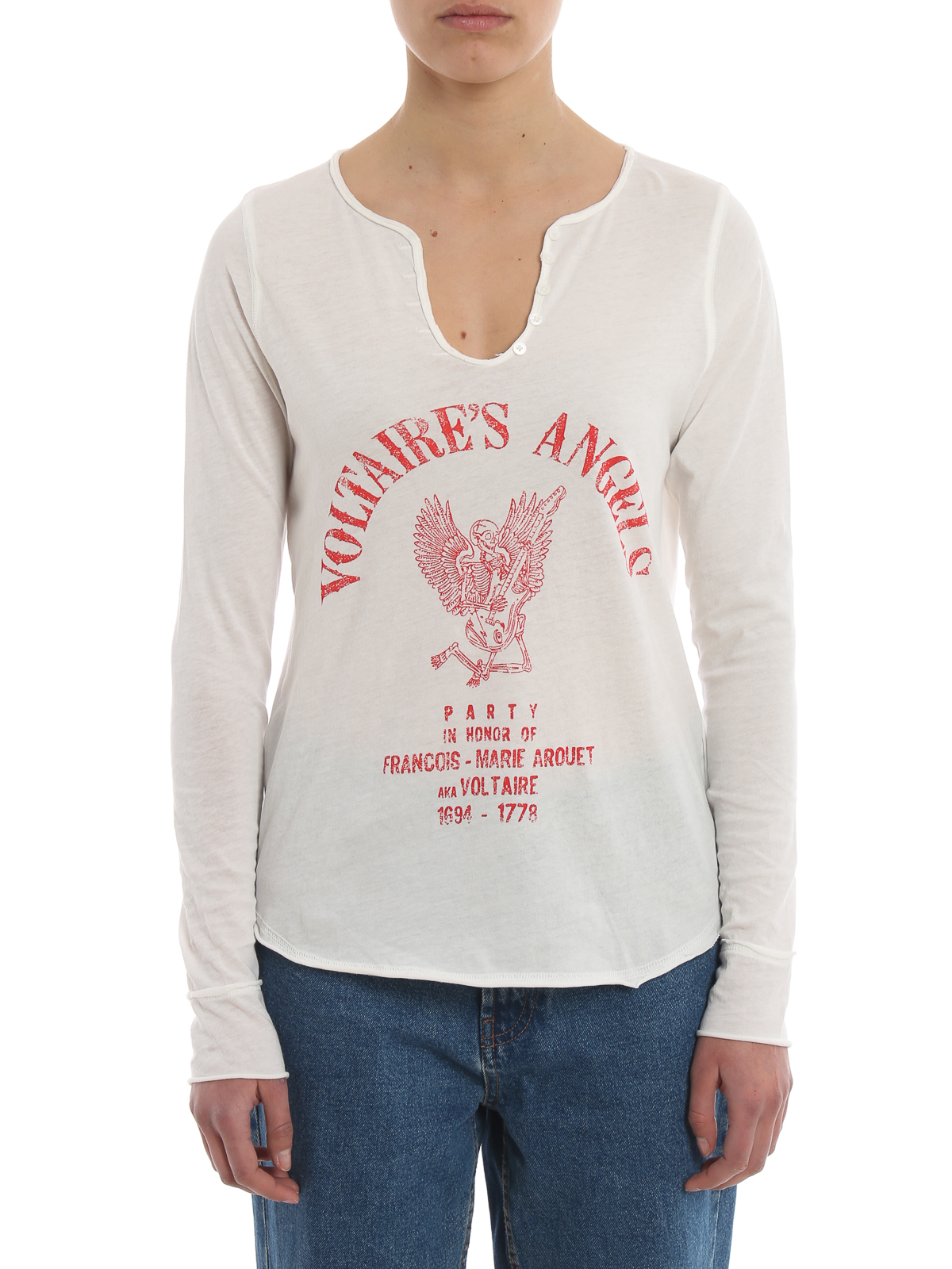 Zadig&Voltaire - Tunisien Ml Angels long sleeve T-shirt - t-shirts ...