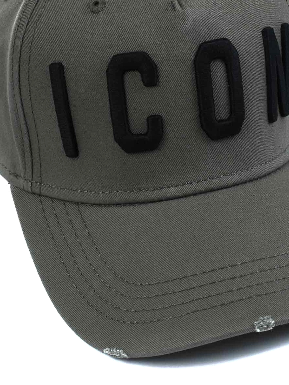 Minst snap Drijvende kracht Hats & caps Dsquared2 - Icon army green baseball cap - BCM400105C00001M1115