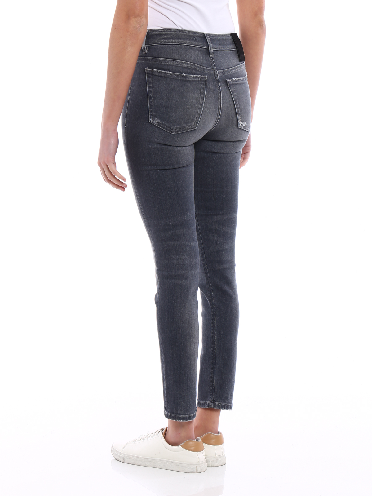 grey stretch skinny jeans