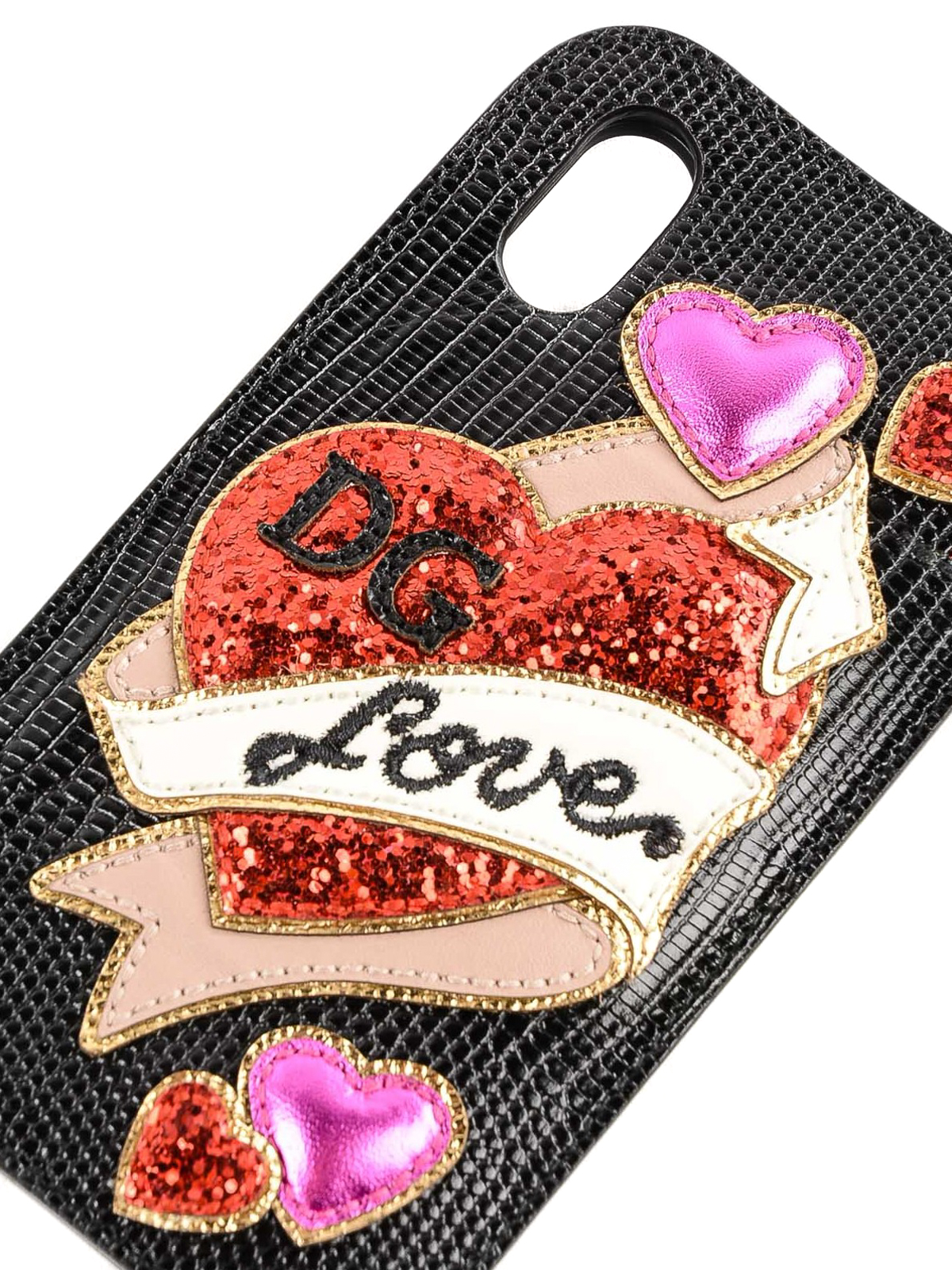 Cases & Covers Dolce & Gabbana - Iguana print leather iPhone X case -  BI2413AZ14880999