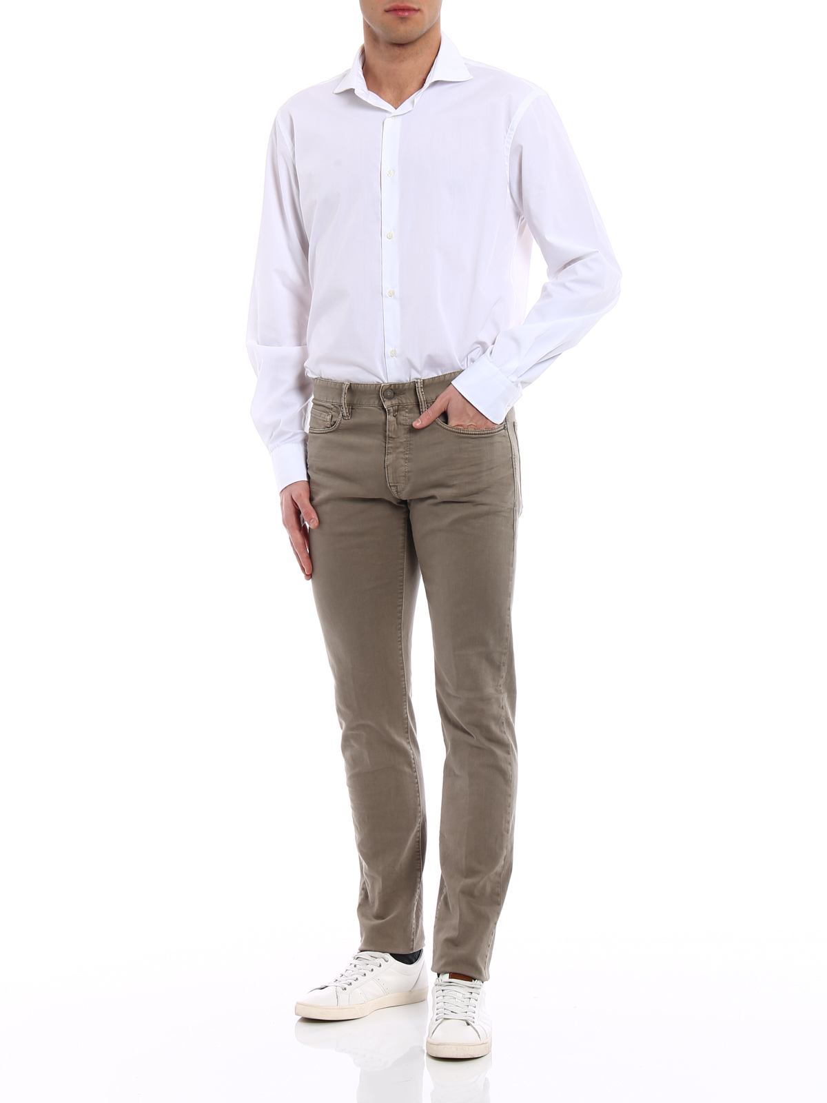 Incotex Slim-Fit Five-Pocket Jean-style Pants ~ Khaki Color