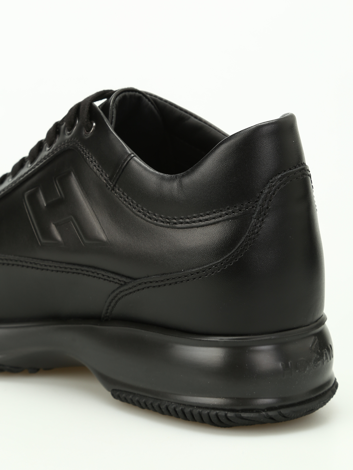 Hogan - Interactive black leather sneakers - trainers - HXM00N09042BTLB999