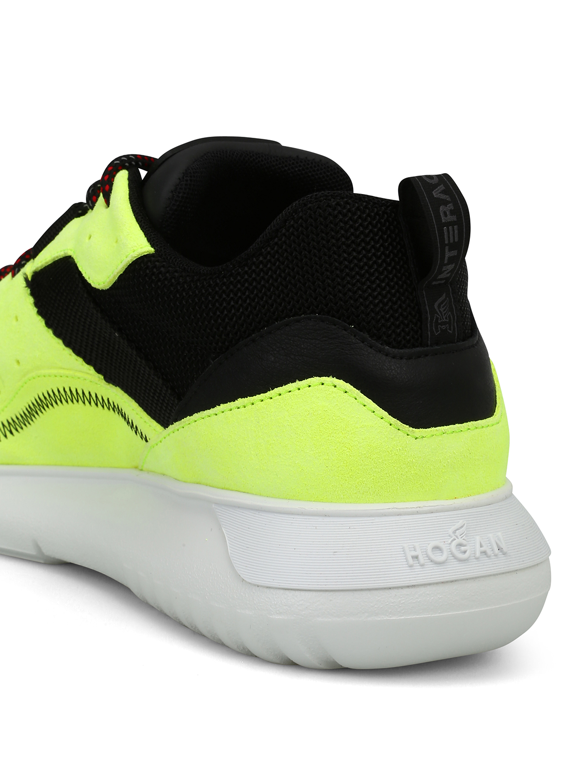 Trainers Hogan Interactive Fluorescent Suede Sneakers Hxm3710aq12jjk737m