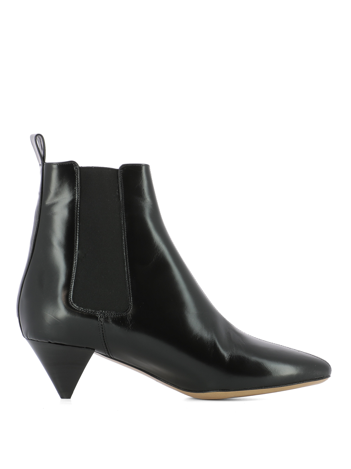 black cuban heel ankle boots