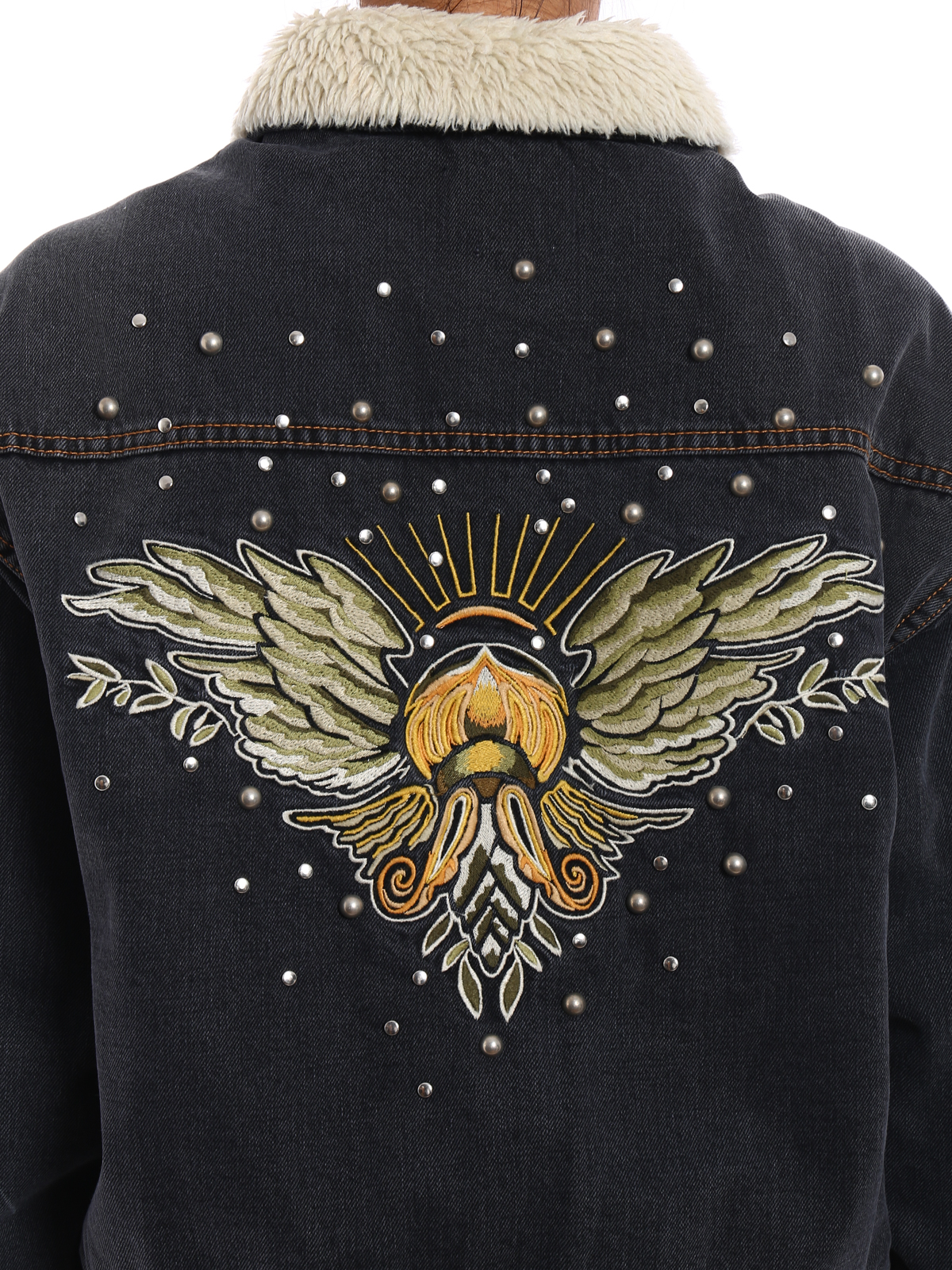 pensionist Brun Skulle Denim jacket isabel marant etoile - Cassy embroidered denim jacket -  VE064217A019E02GY