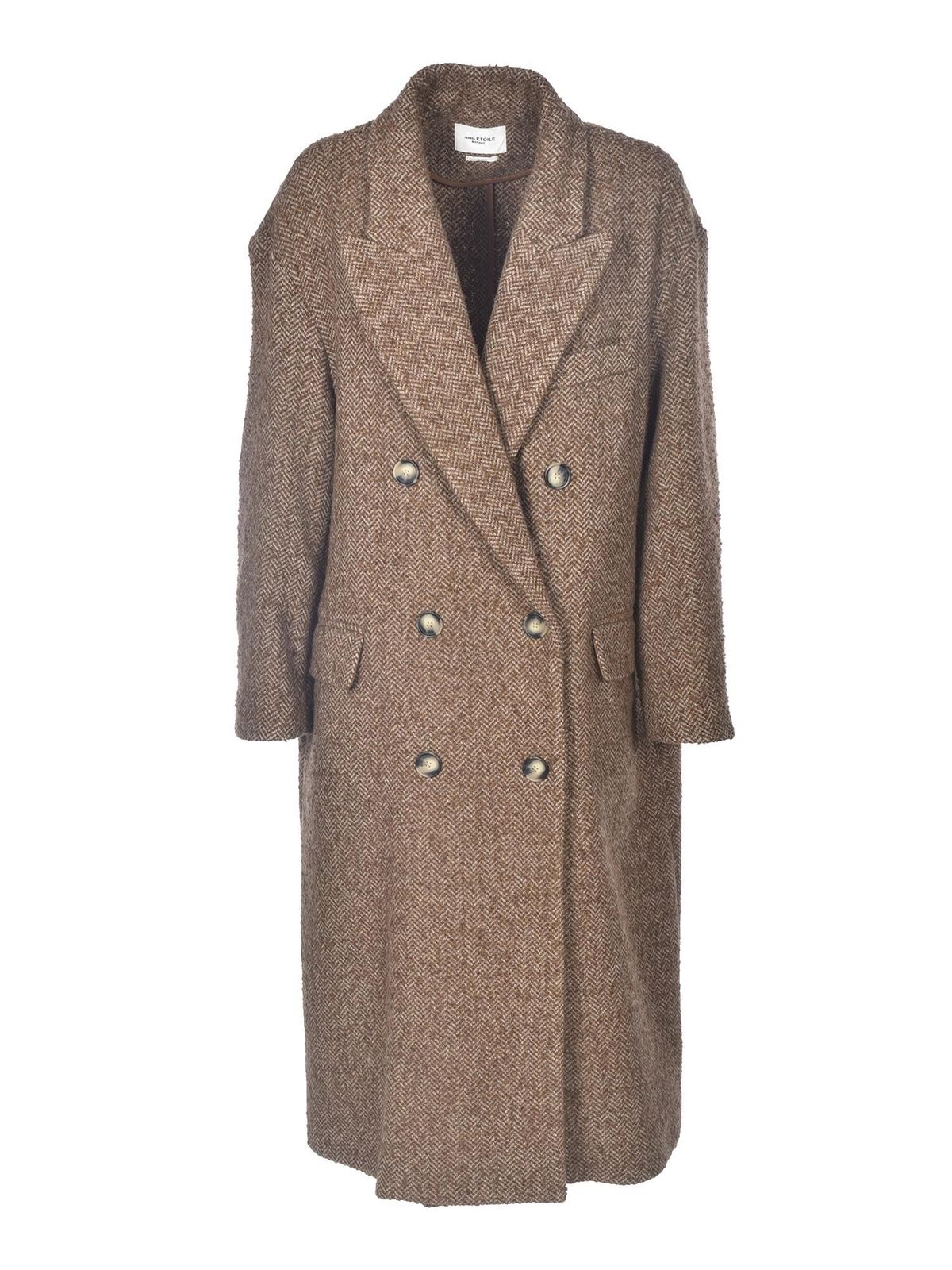 Long coats isabel marant etoile - Wool blend Ojima long coat ...