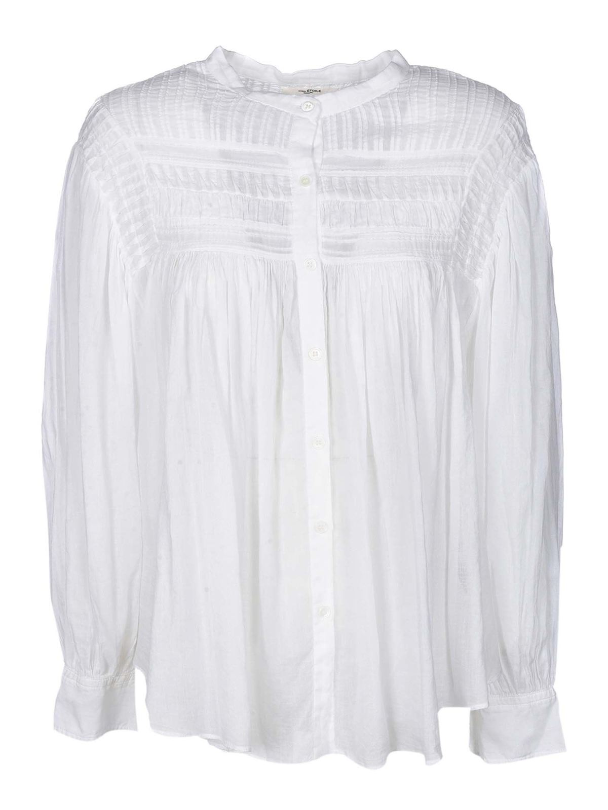 fad Aubergine skipper Shirts isabel marant etoile - Plalia shirt in white - HT182120A052EWHITE