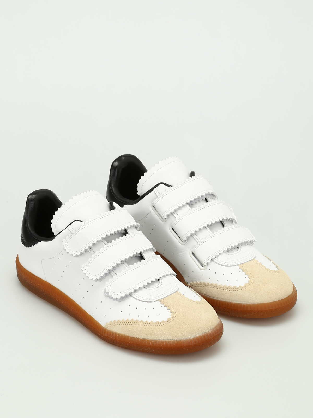 isabel marant beth leather and suede sneakers