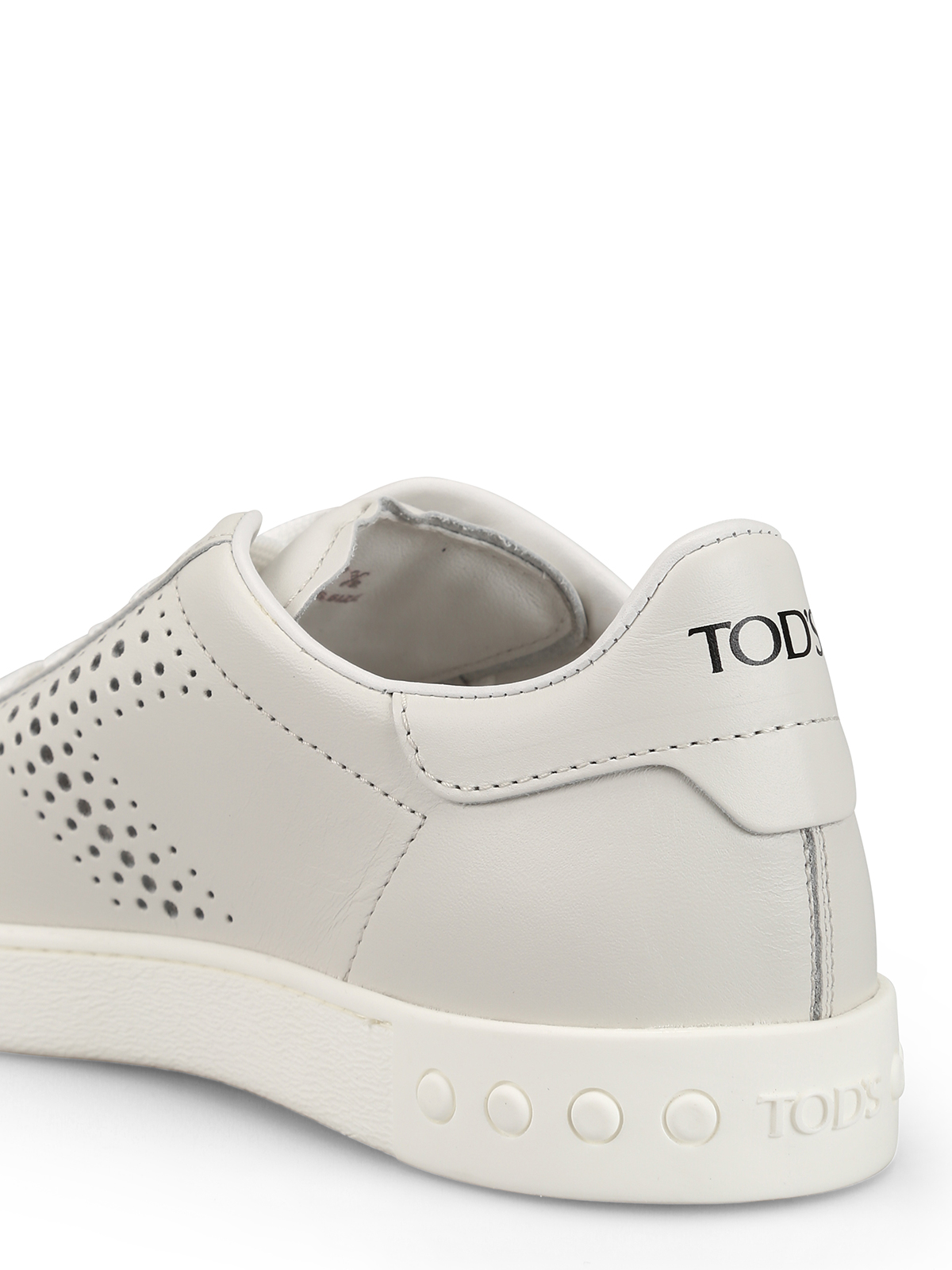 Tod'S Ivory leather court style sneakers trainers XXW12A0T490NB5B001