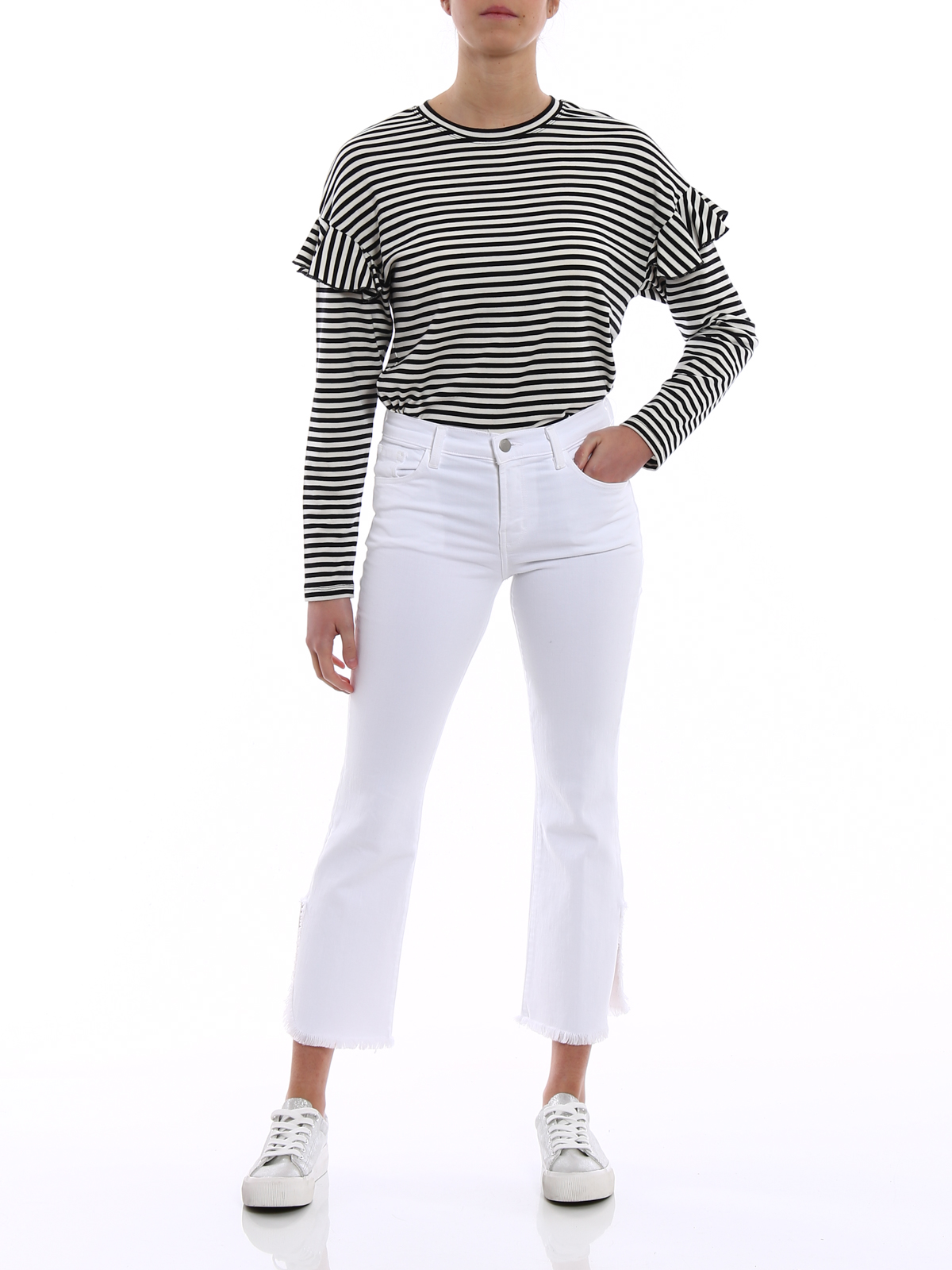 j brand white cropped jeans