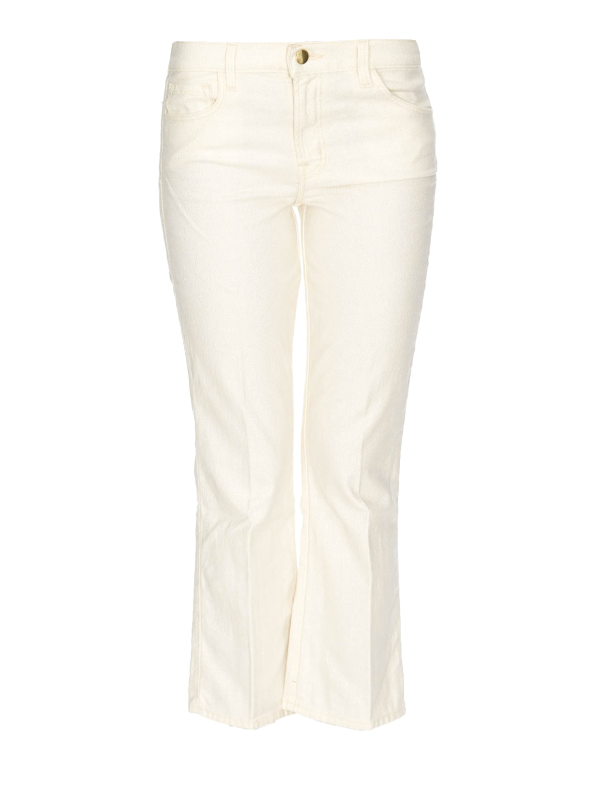 white denim bootcut jeans