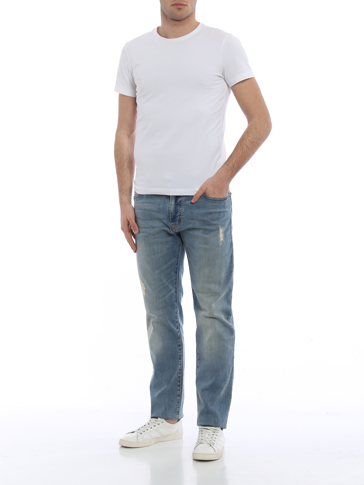 Straight leg Armani Jeans - J45 distressed jeans - 3Y6J456DBMZ1500