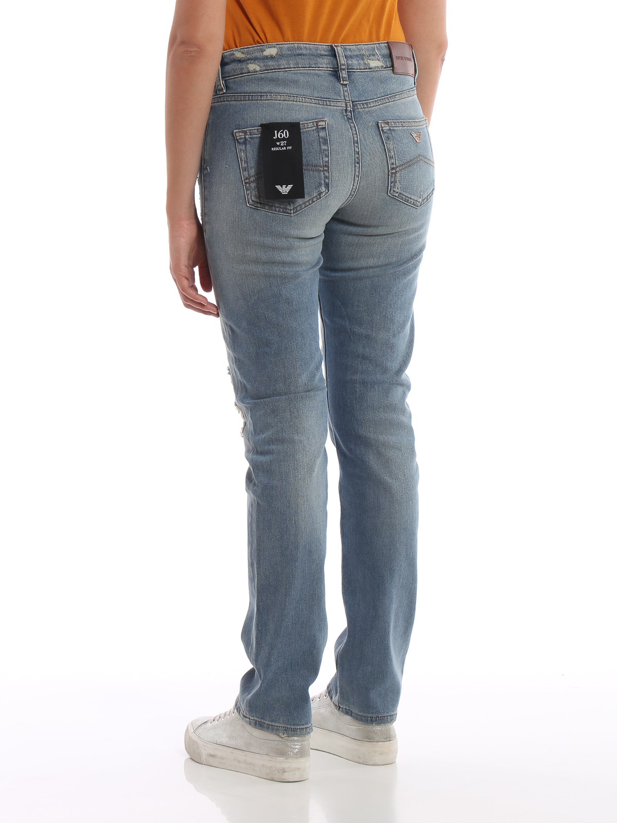 Excursie maat excuus Straight leg jeans Emporio Armani - J60 embroidered patch jeans -  6G2J602D2SZ941