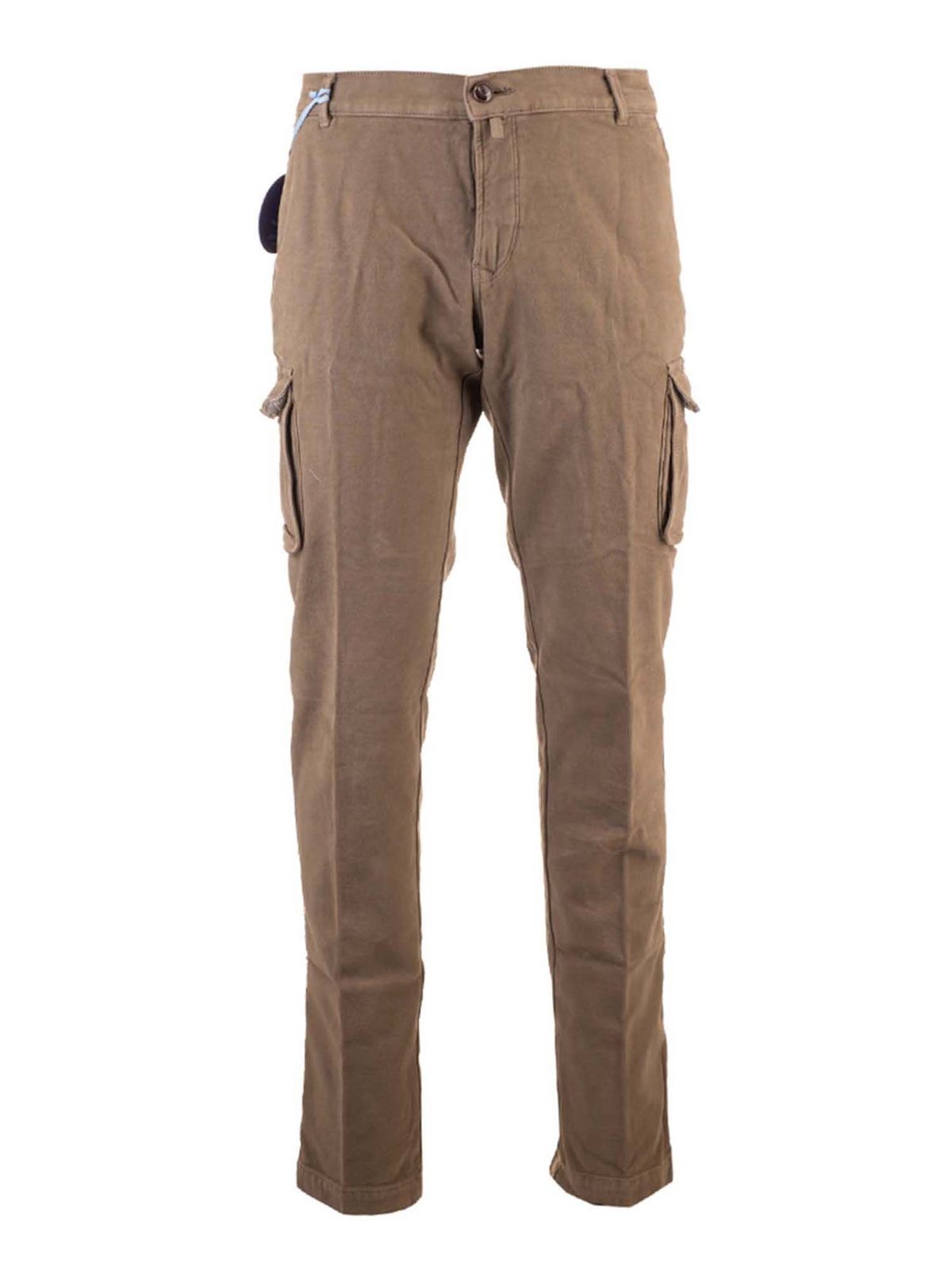 JACOB COHEN POCKETS PANTS IN LIGHT BROWN