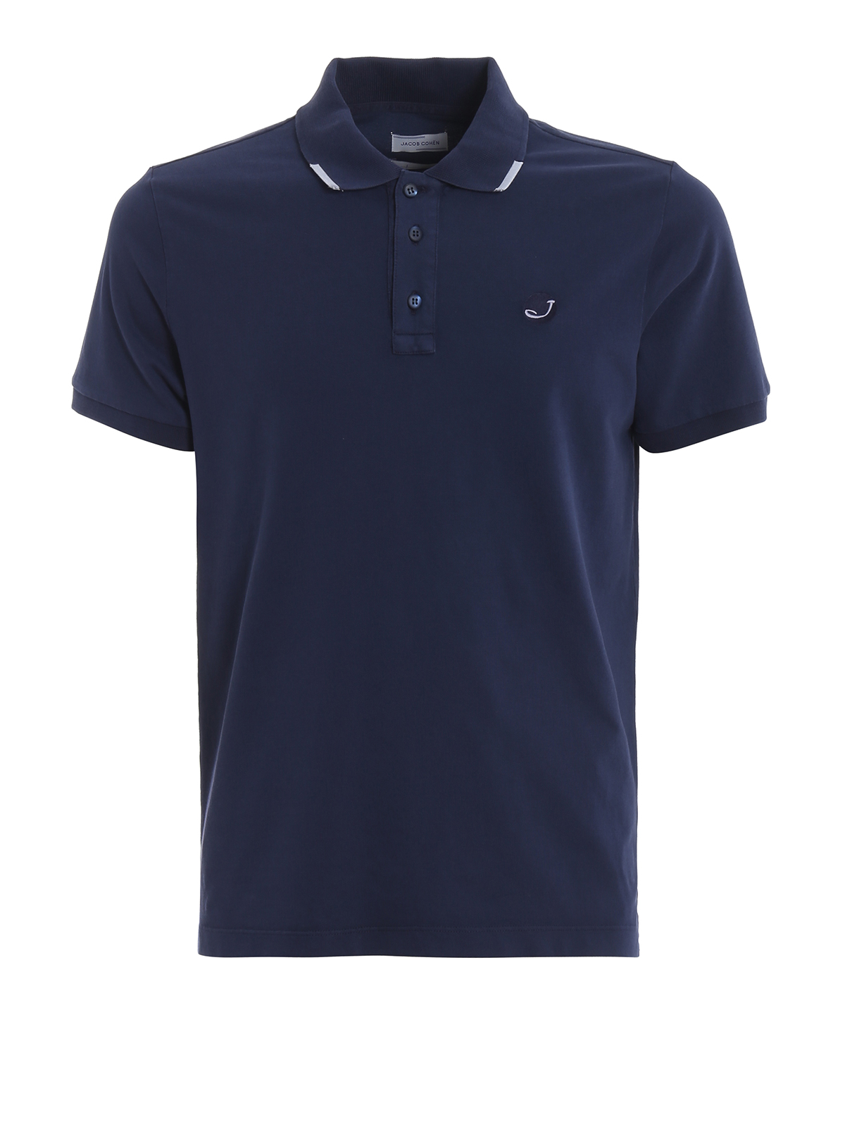 Polo shirts Jacob Cohen - Ink blue stretch cotton polo shirt ...