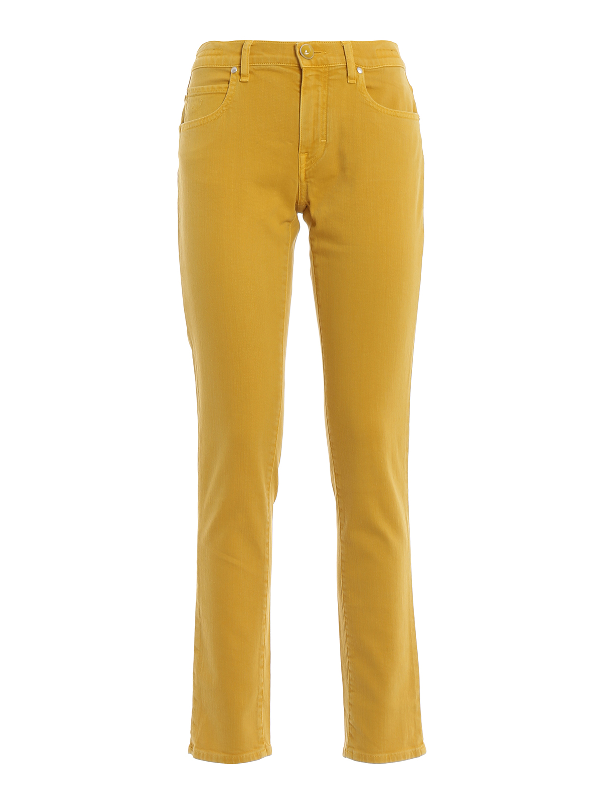yellow straight leg jeans