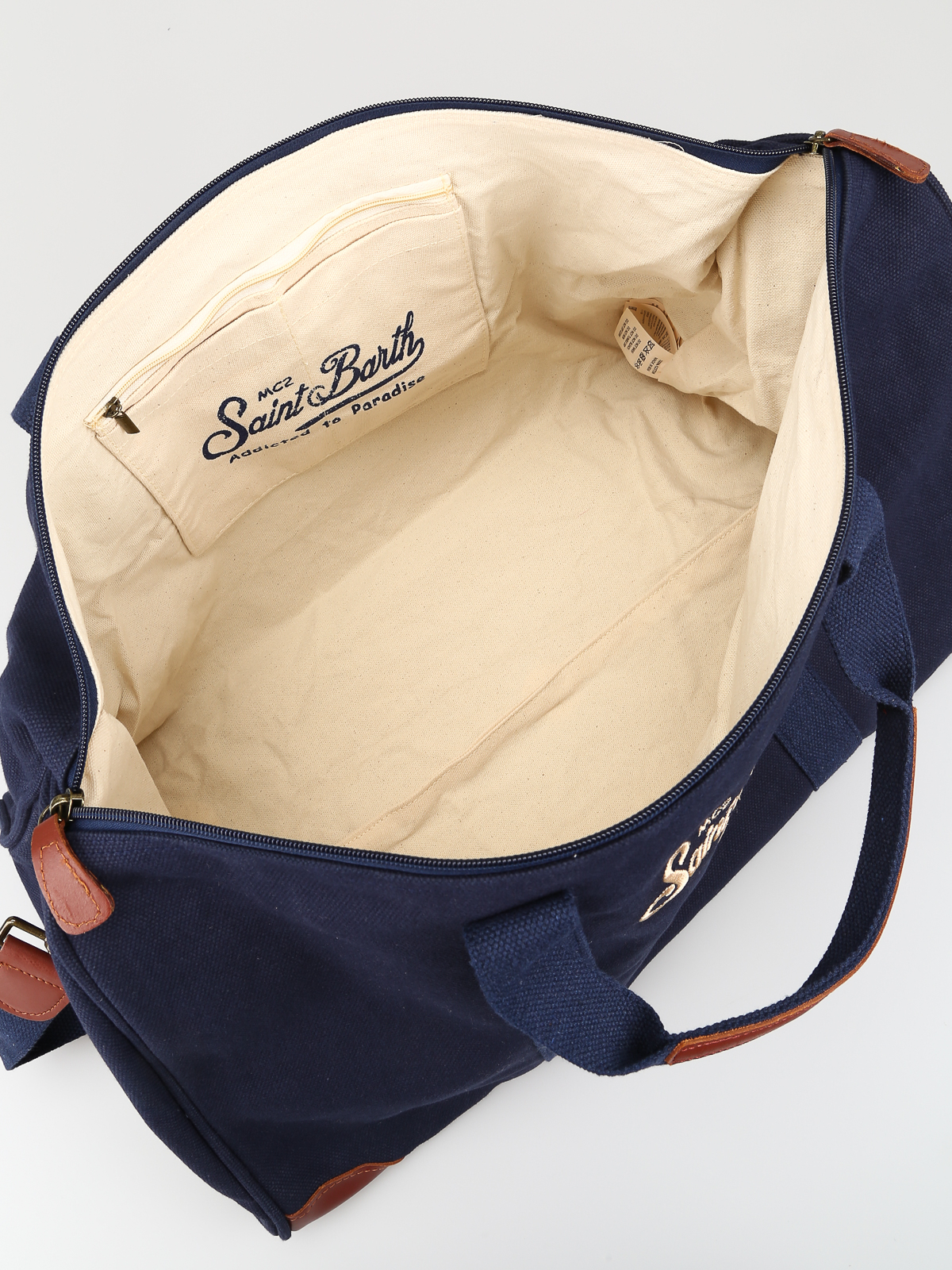 Mc2 Saint Barth - Jet Lag navy blue canvas duffle bag - Luggage & Travel bags - JETLEG61
