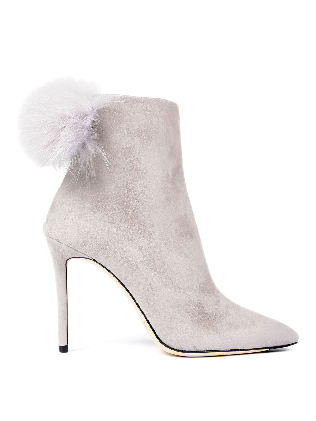 Jimmy Choo - Tesler fur pom pom suede 