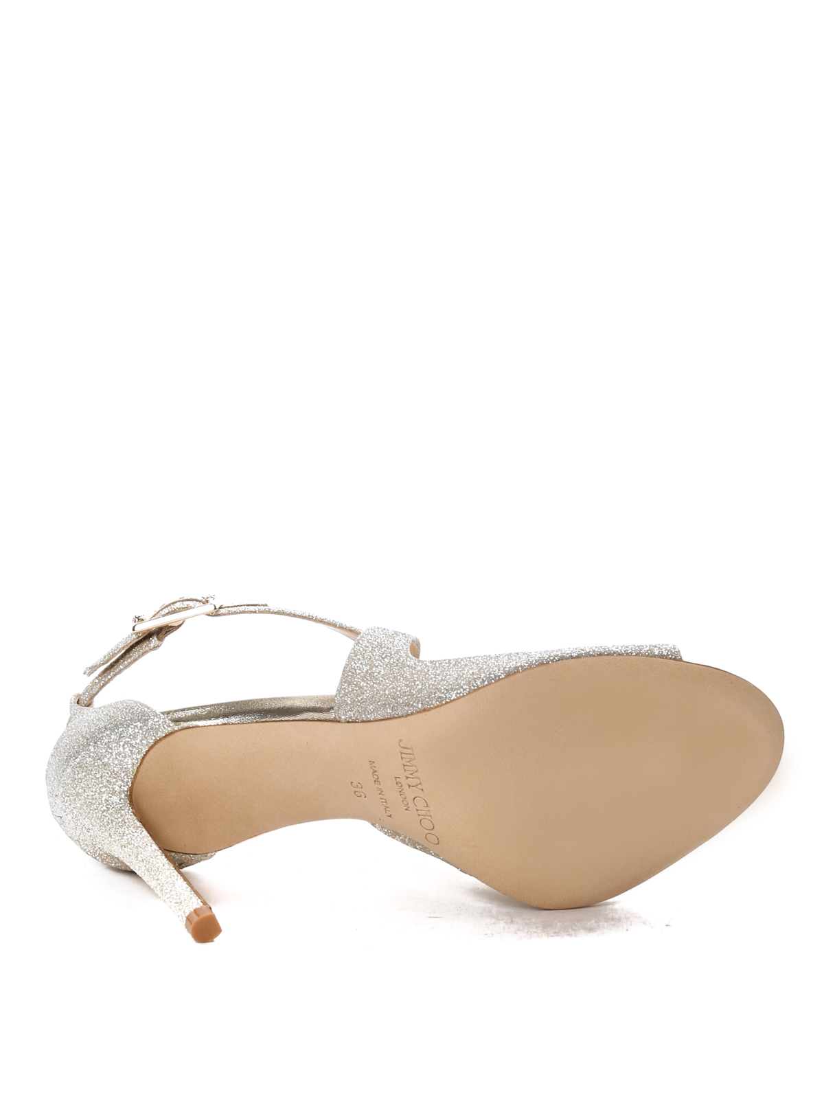 Sandals Jimmy Choo - Emily glitter sandals - EMILY100DGZPLATIN | iKRIX.com