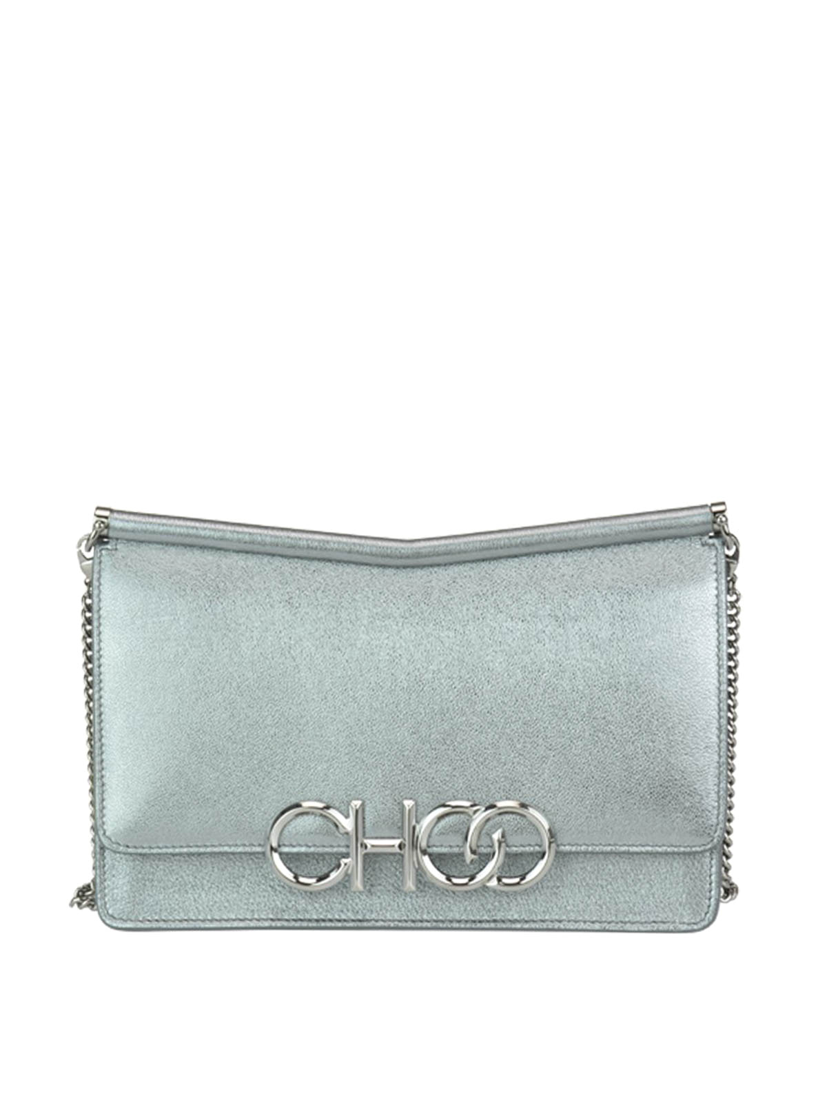 silver leather crossbody bag