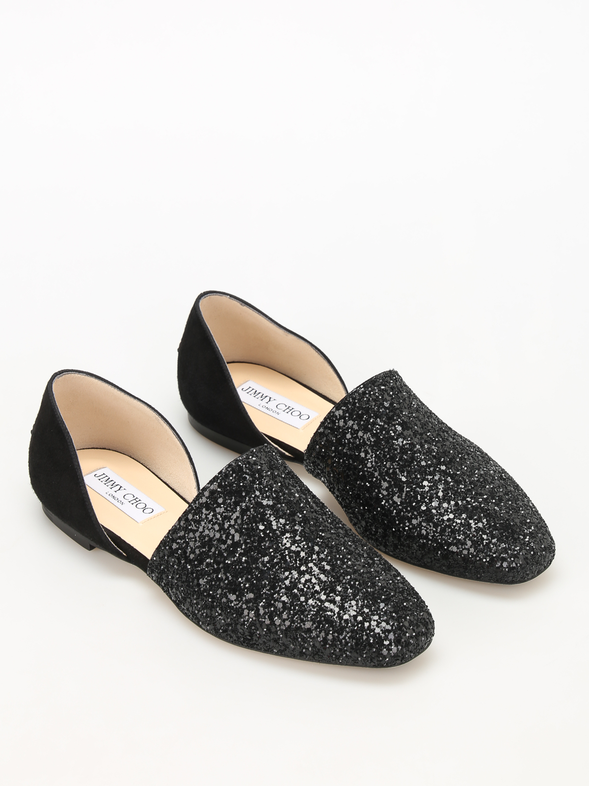 globe flat suede and glitter flats by jimmy choo flat globe flat suede and glitter flats by jimmy choo flat