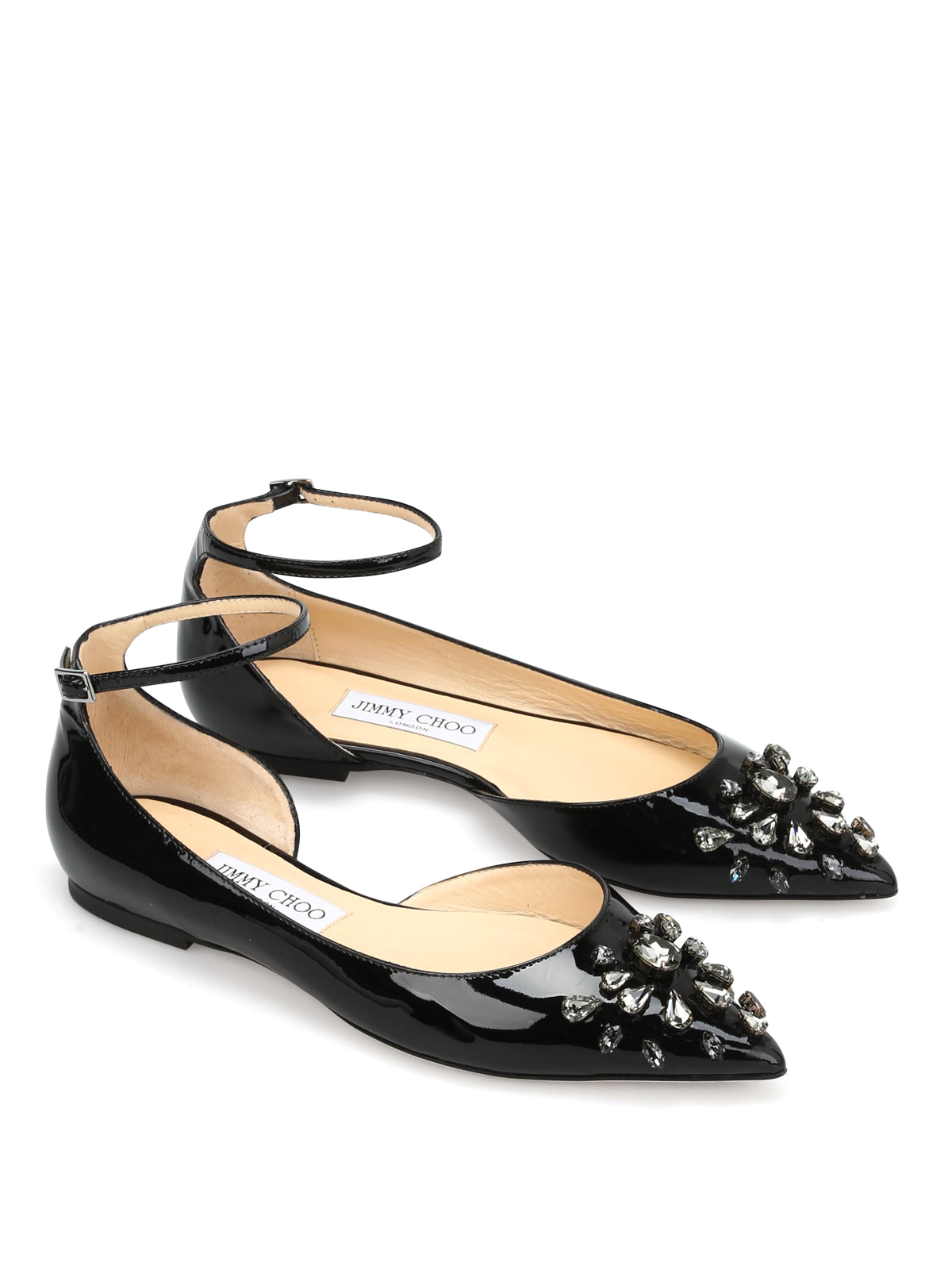 Lucy Flat jewel patent shoes by Jimmy Choo - flat shoes | iKRIX
