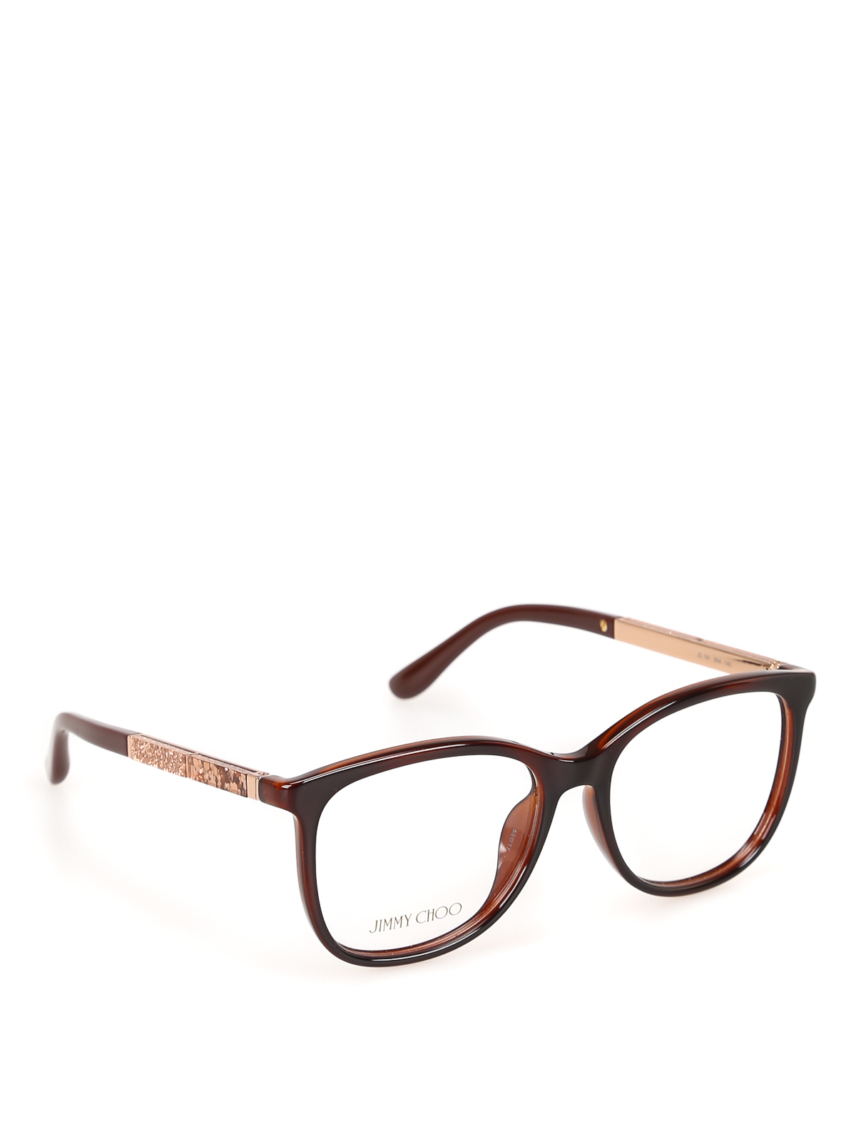 JIMMY CHOO GLITTER PLEXI EYEGLASSES