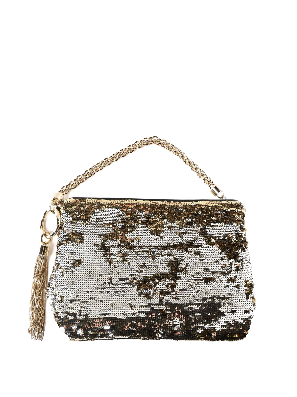 Jimmy Choo - Callie gold and silver sequined clutch - clutches ...