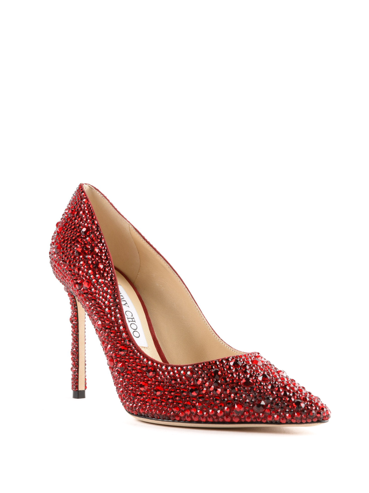 Court shoes Jimmy Choo - Romy red crystal suede pumps - ROMY100SRMRED