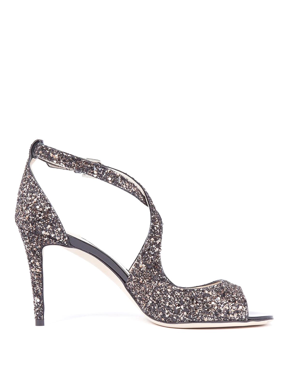 Jimmy Choo - Emily 85 glitter peep-toe 