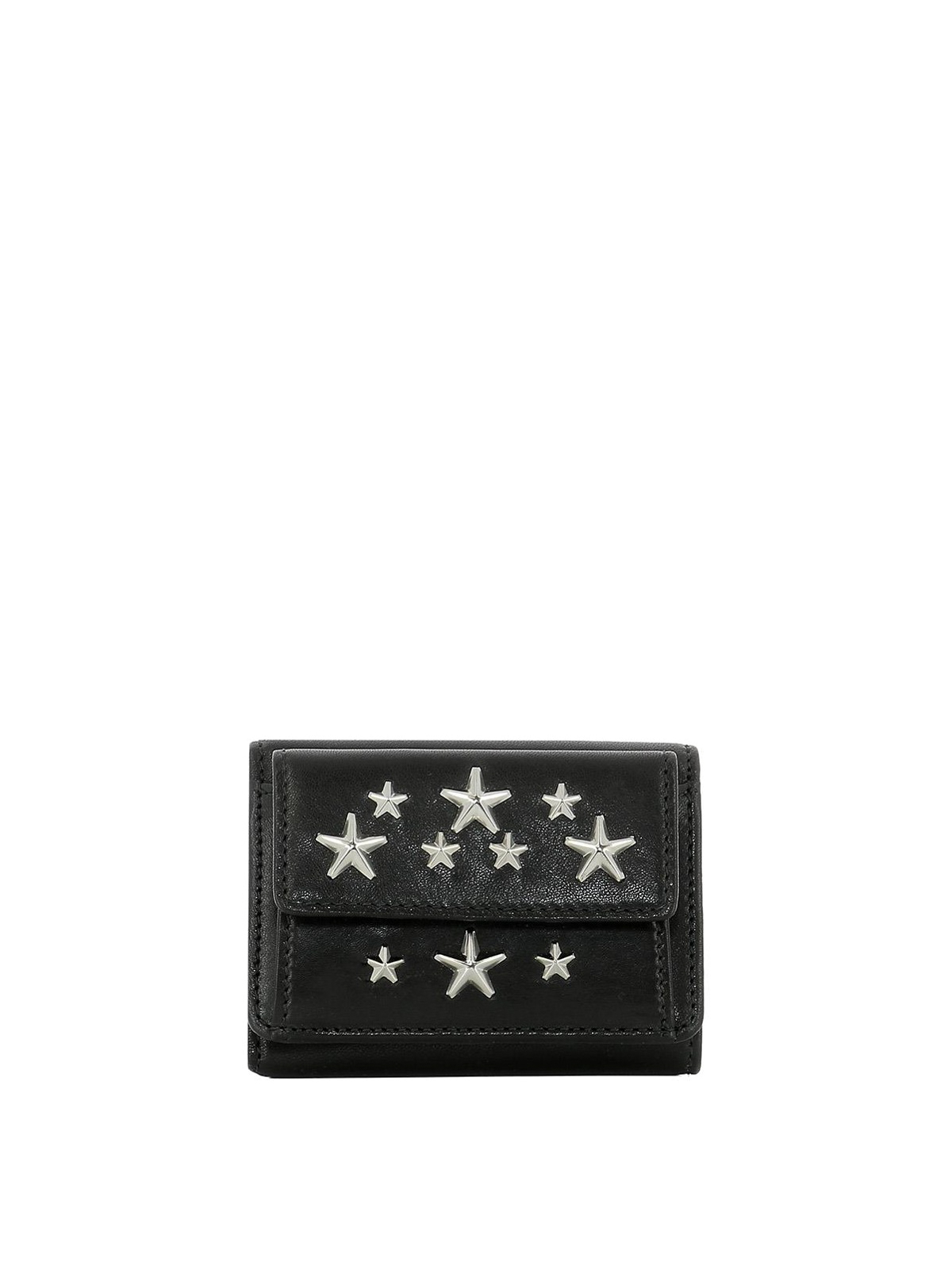 Wallets & purses Jimmy Choo - Nemo leather wallet with stars - NEMOCSTBLACK