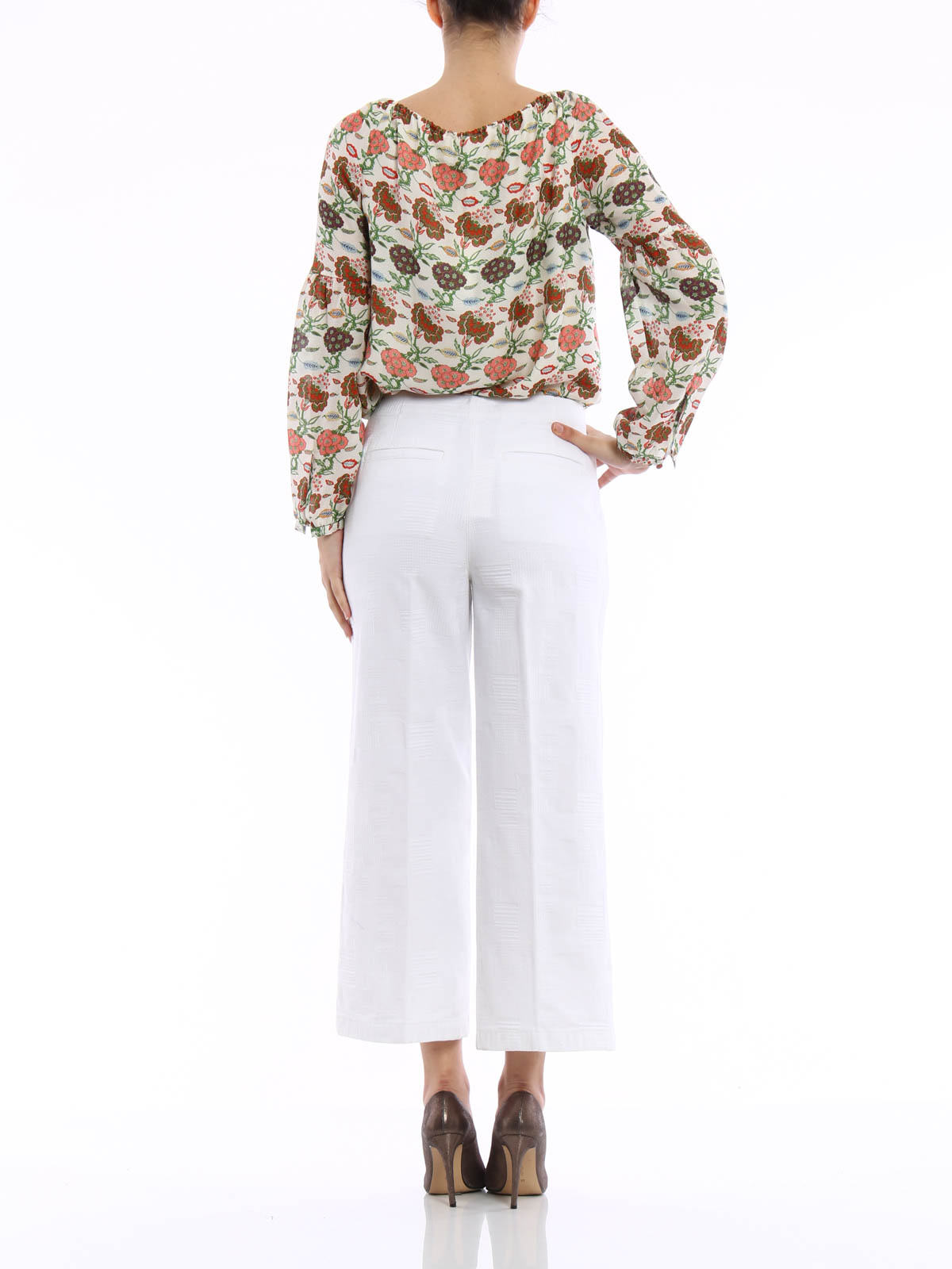 Casual trousers Tory Burch - Jodie cropped wide leg trousers - 12161244100