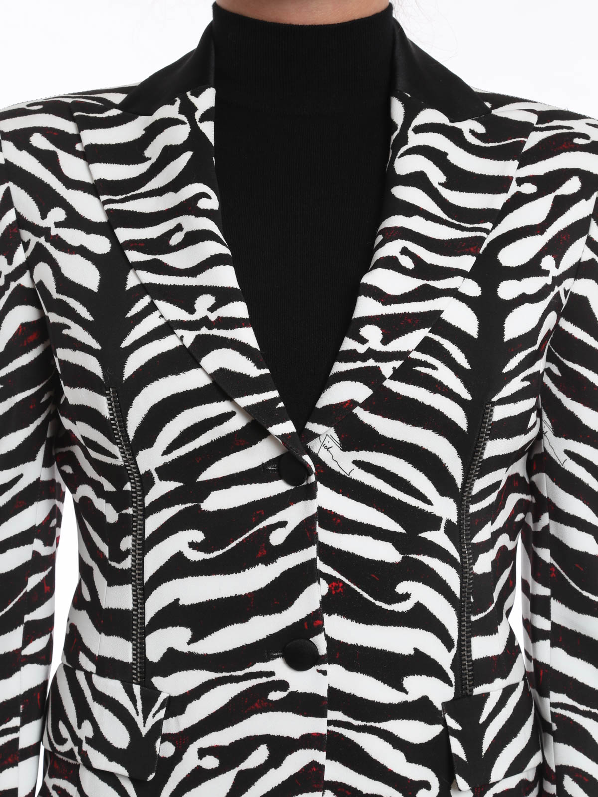 John Richmond - Zebra print blazer - blazers - 152F21051F3461000