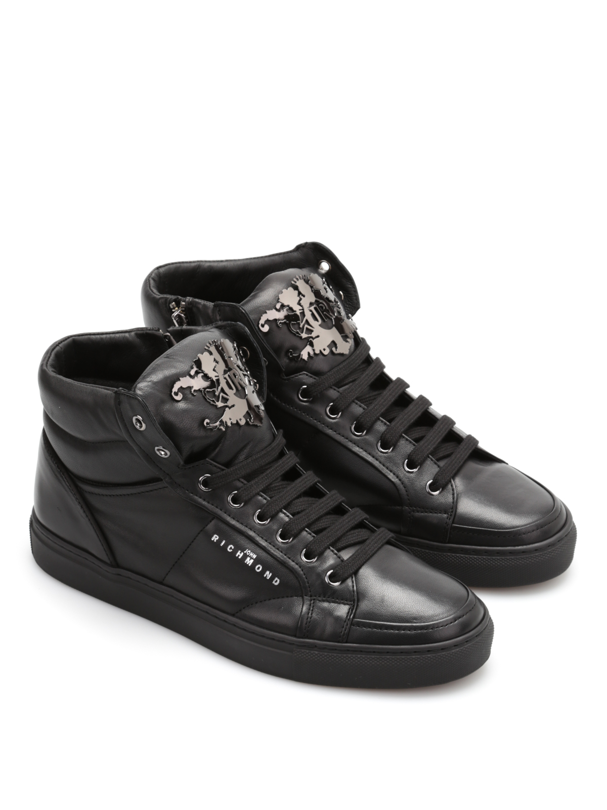 High-top sneakers with maxi logo by John Richmond ...
